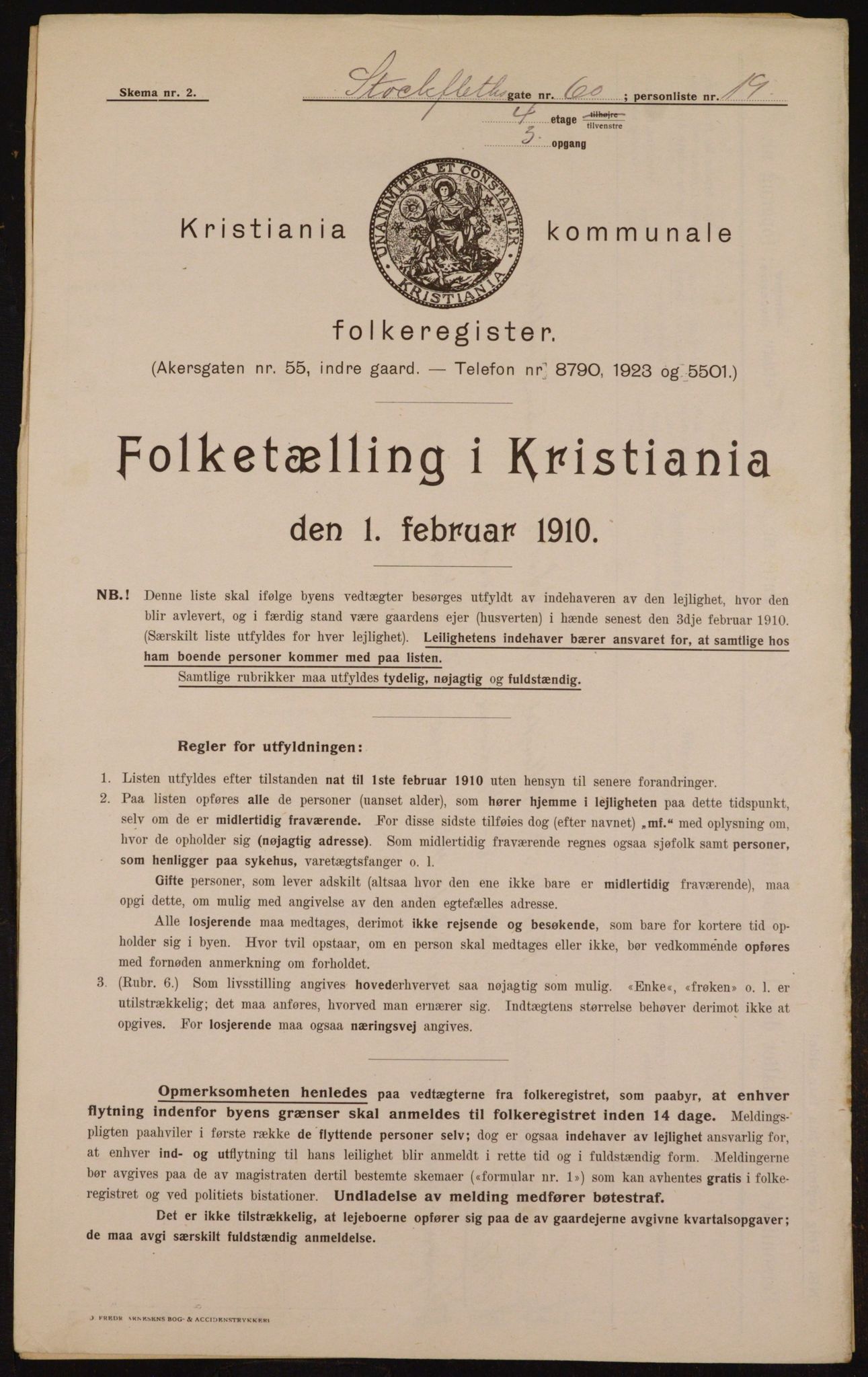 OBA, Municipal Census 1910 for Kristiania, 1910, p. 97235