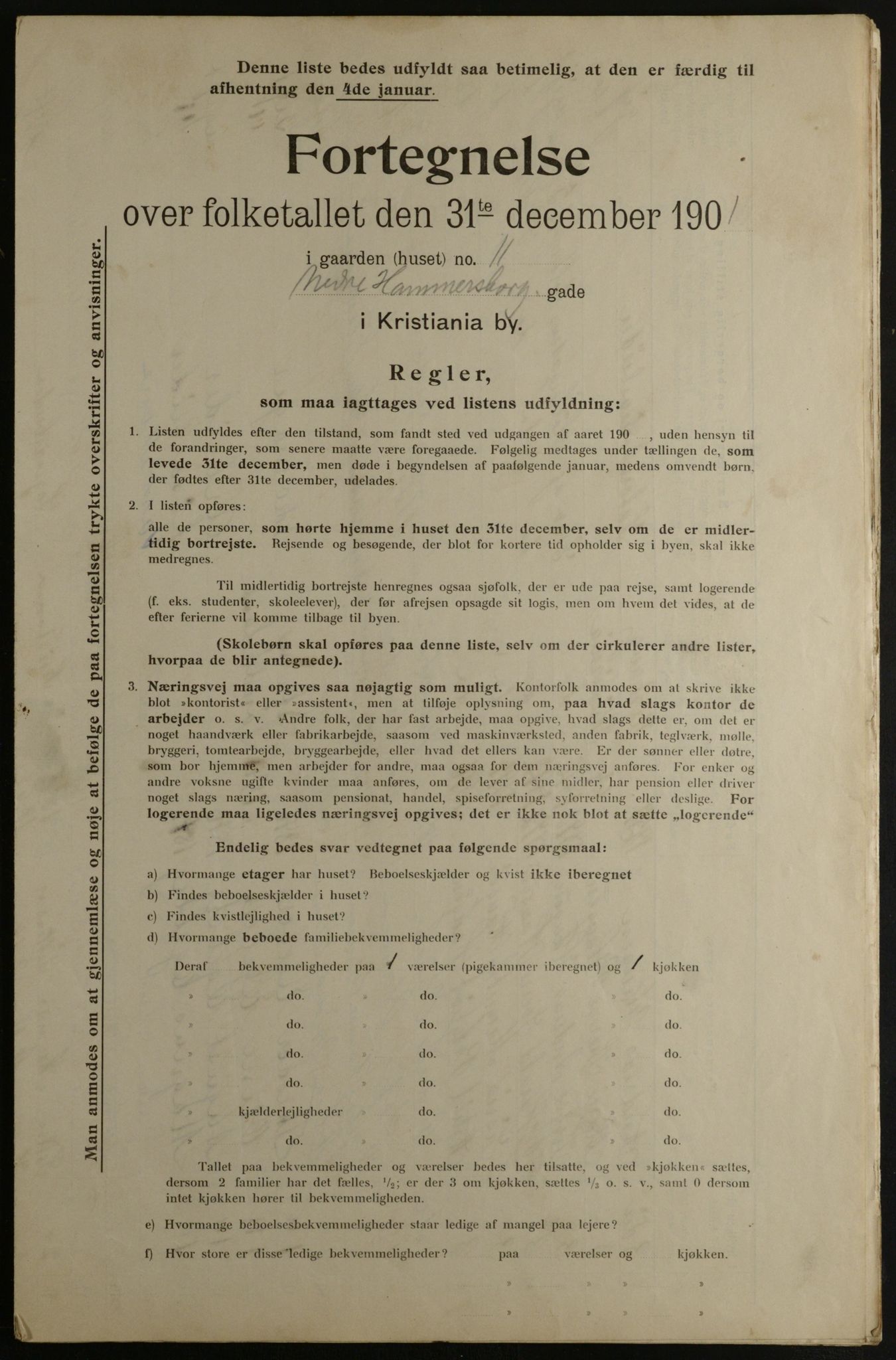 OBA, Municipal Census 1901 for Kristiania, 1901, p. 10624