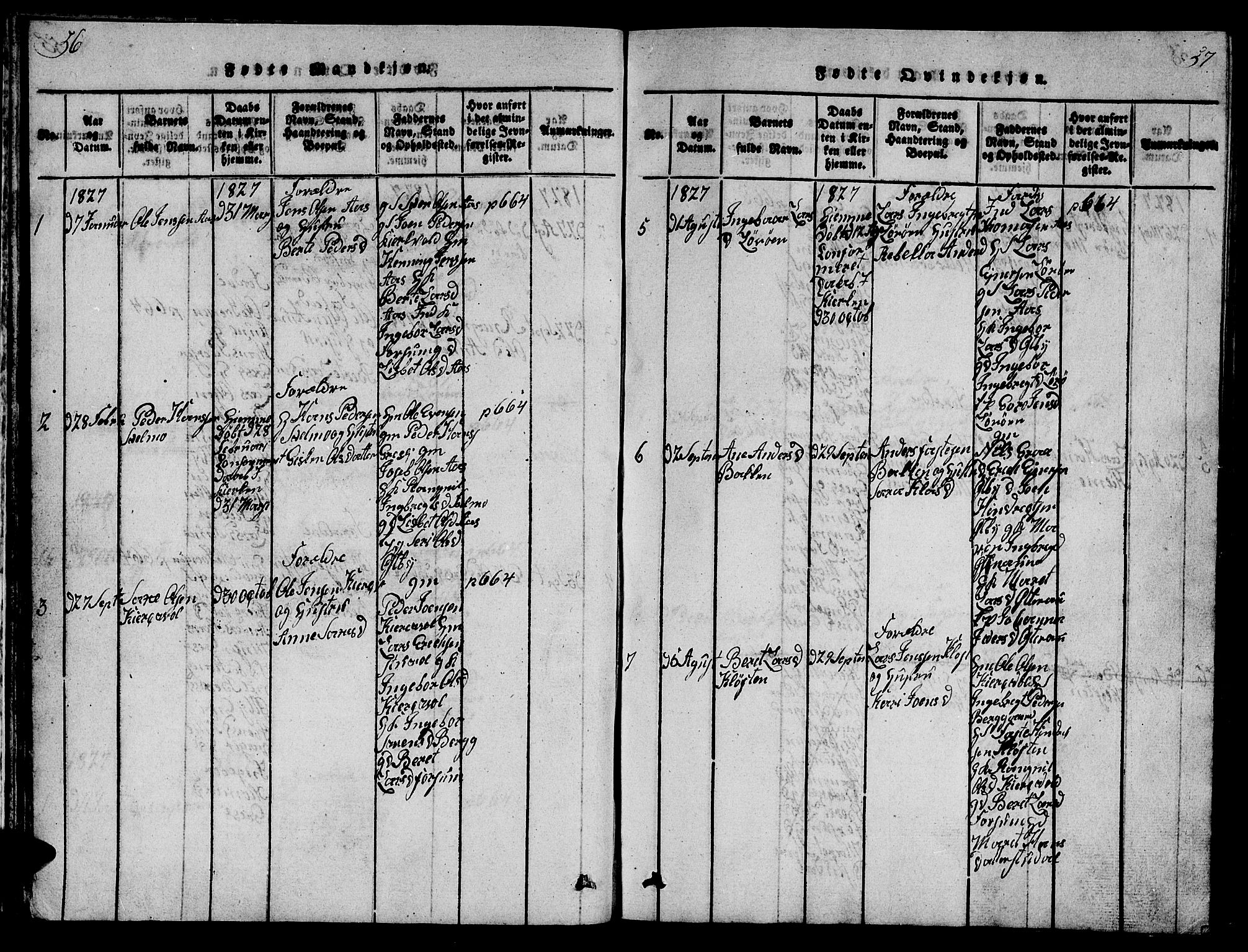 Ministerialprotokoller, klokkerbøker og fødselsregistre - Sør-Trøndelag, SAT/A-1456/698/L1164: Parish register (copy) no. 698C01, 1816-1861, p. 56-57