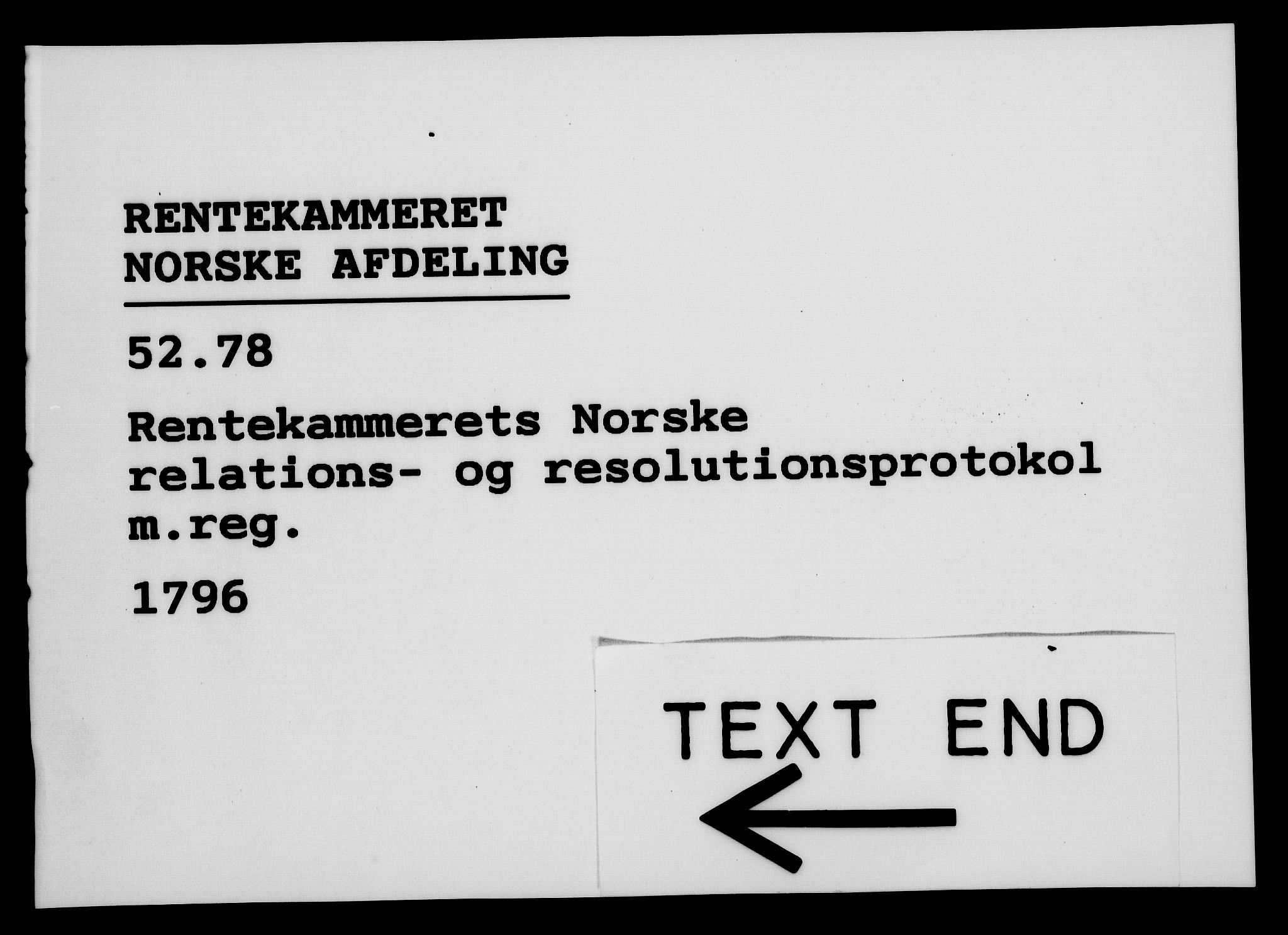 Rentekammeret, Kammerkanselliet, RA/EA-3111/G/Gf/Gfa/L0078: Norsk relasjons- og resolusjonsprotokoll (merket RK 52.78), 1796, p. 529
