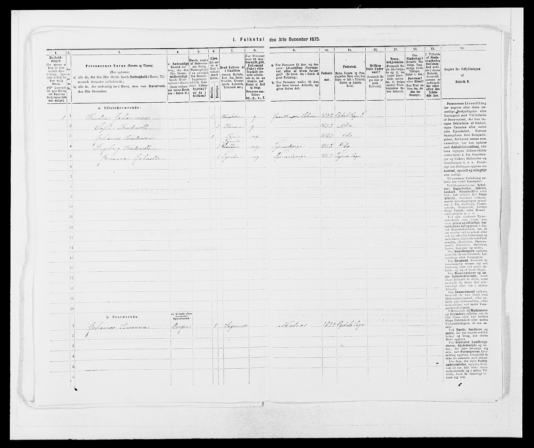 SAB, 1875 census for 1223P Tysnes, 1875, p. 641