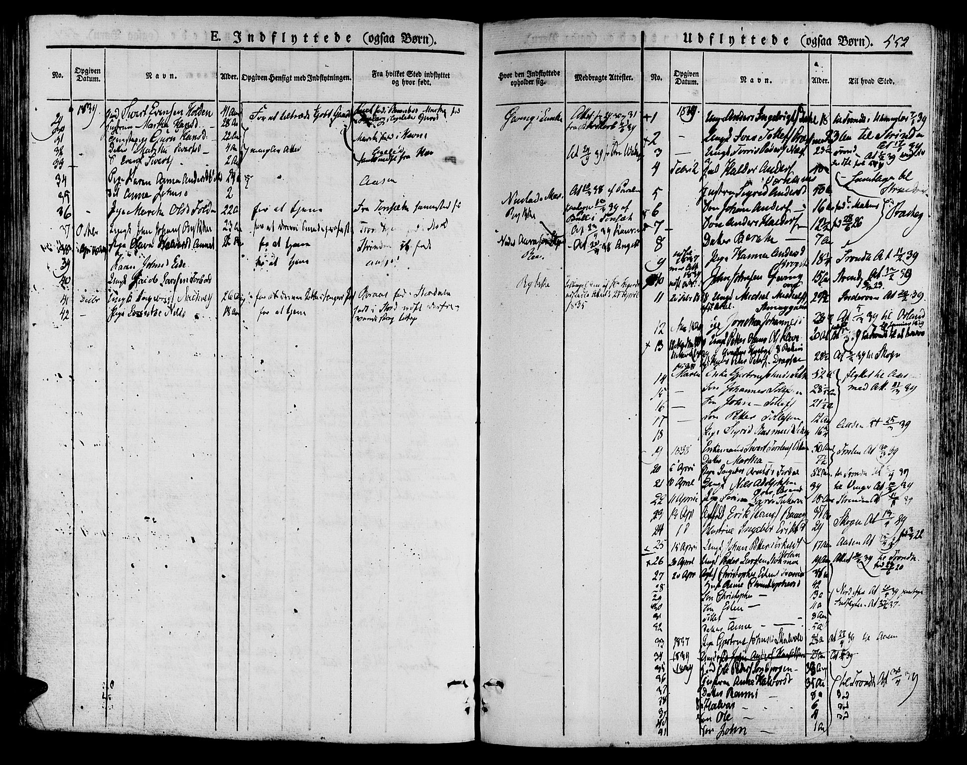 Ministerialprotokoller, klokkerbøker og fødselsregistre - Nord-Trøndelag, SAT/A-1458/709/L0072: Parish register (official) no. 709A12, 1833-1844, p. 552