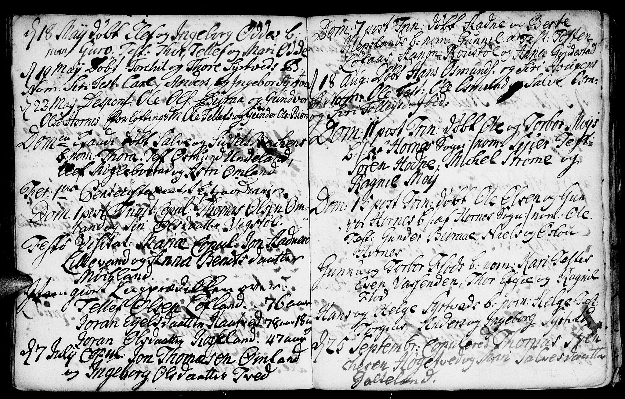 Evje sokneprestkontor, SAK/1111-0008/F/Fa/Faa/L0001: Parish register (official) no. A 1, 1705-1760, p. 124