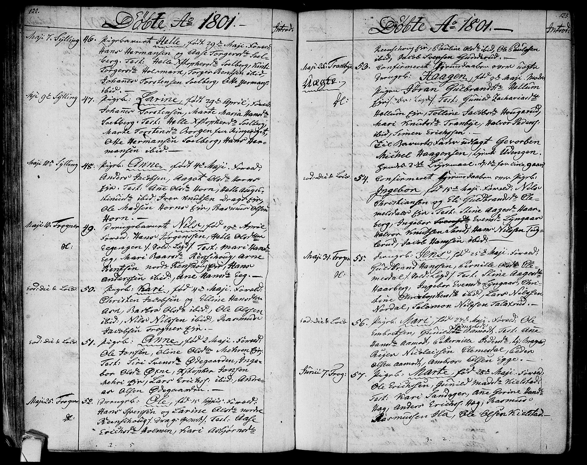Lier kirkebøker, AV/SAKO-A-230/F/Fa/L0007: Parish register (official) no. I 7, 1794-1813, p. 122-123