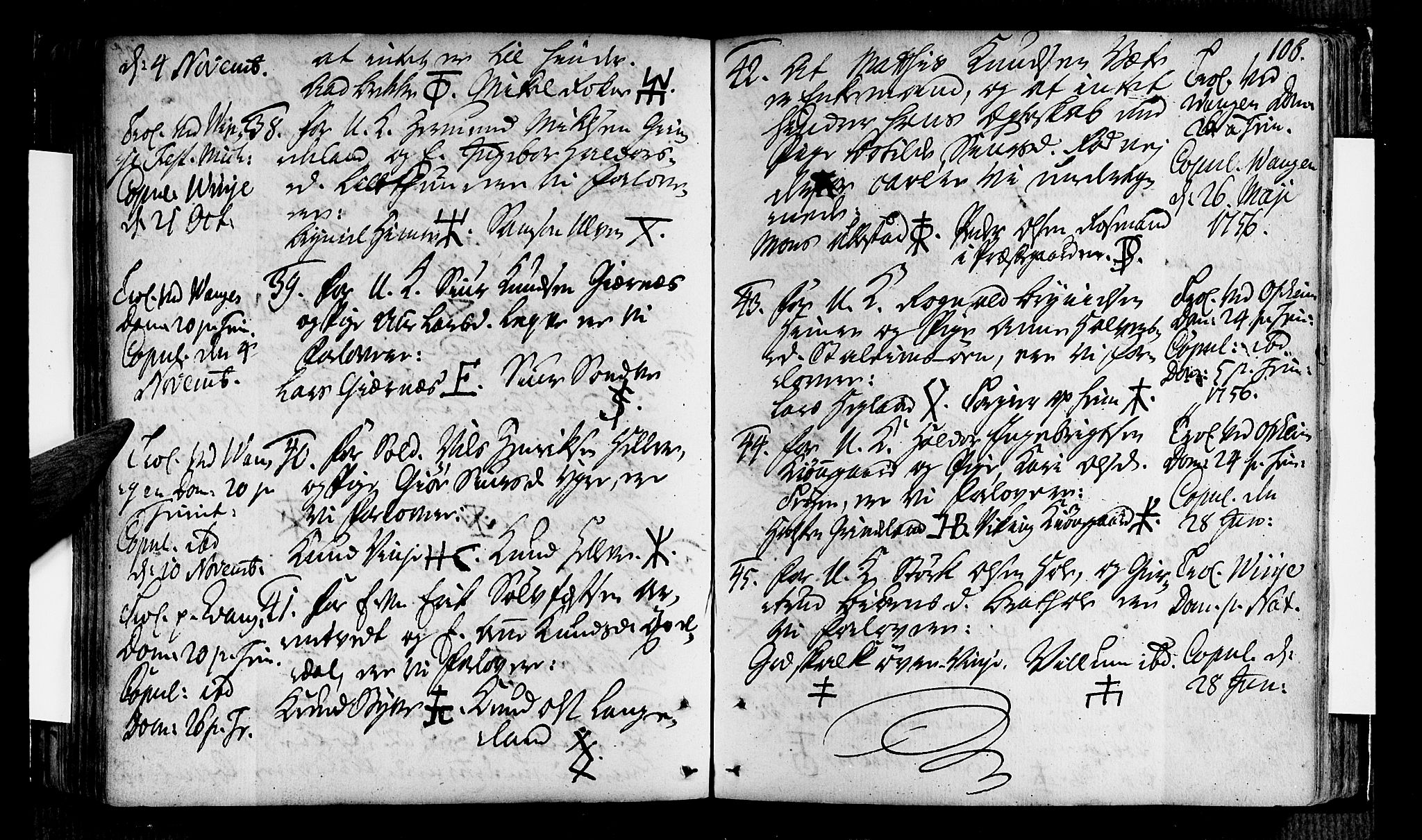 Voss sokneprestembete, AV/SAB-A-79001/H/Haa: Parish register (official) no. A 7, 1731-1773, p. 106