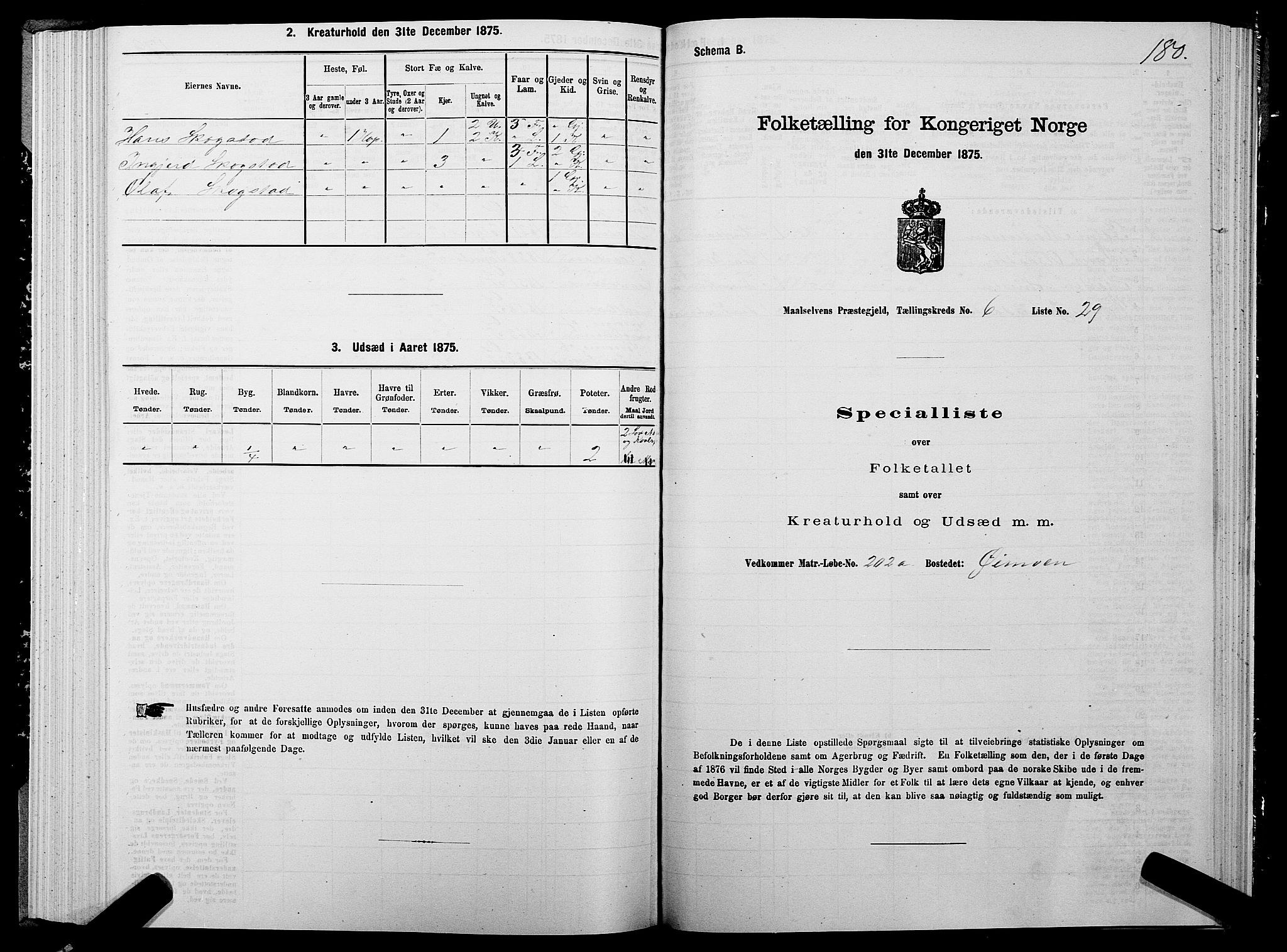 SATØ, 1875 census for 1924P Målselv, 1875, p. 3180