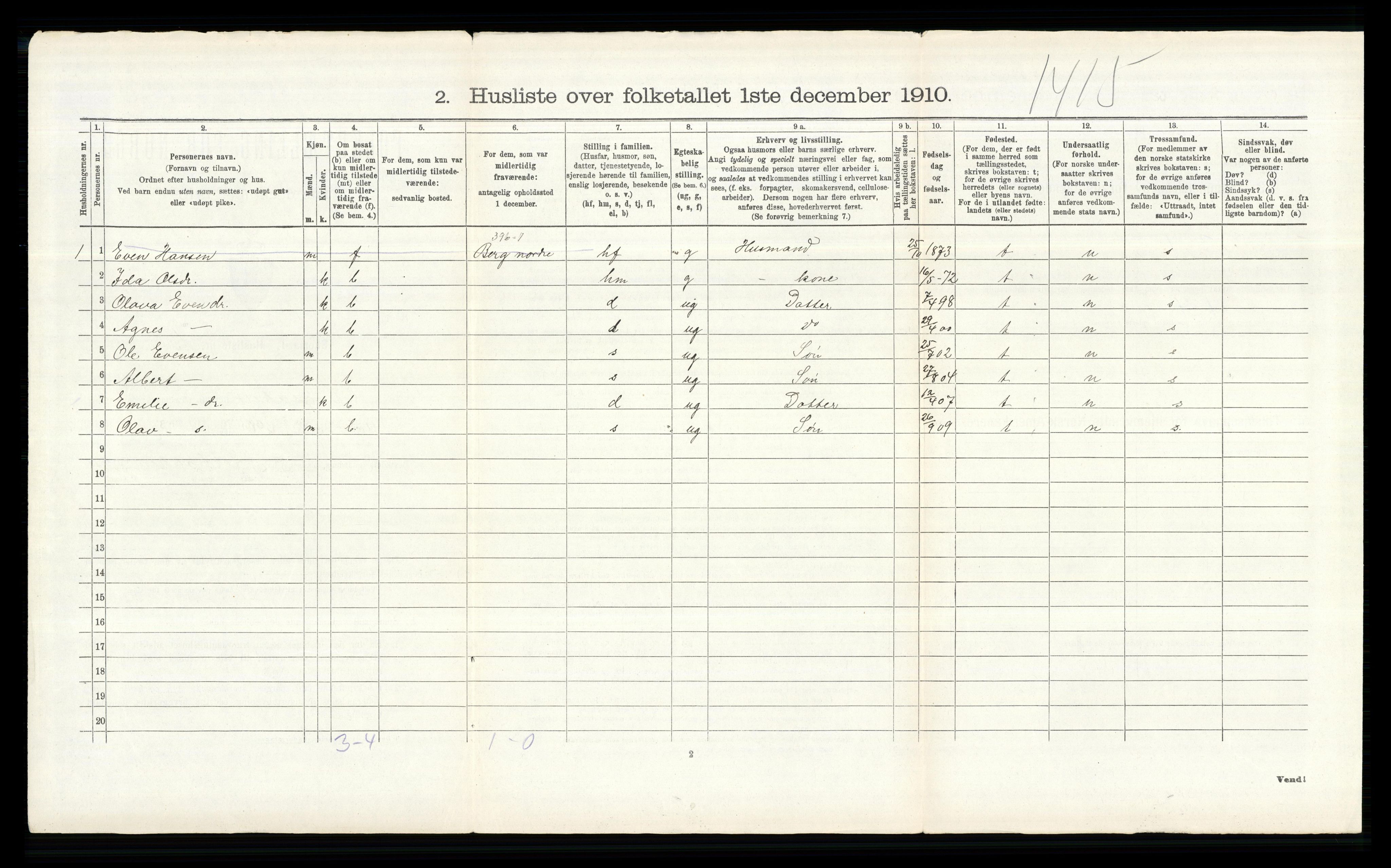 RA, 1910 census for Ringsaker, 1910, p. 256