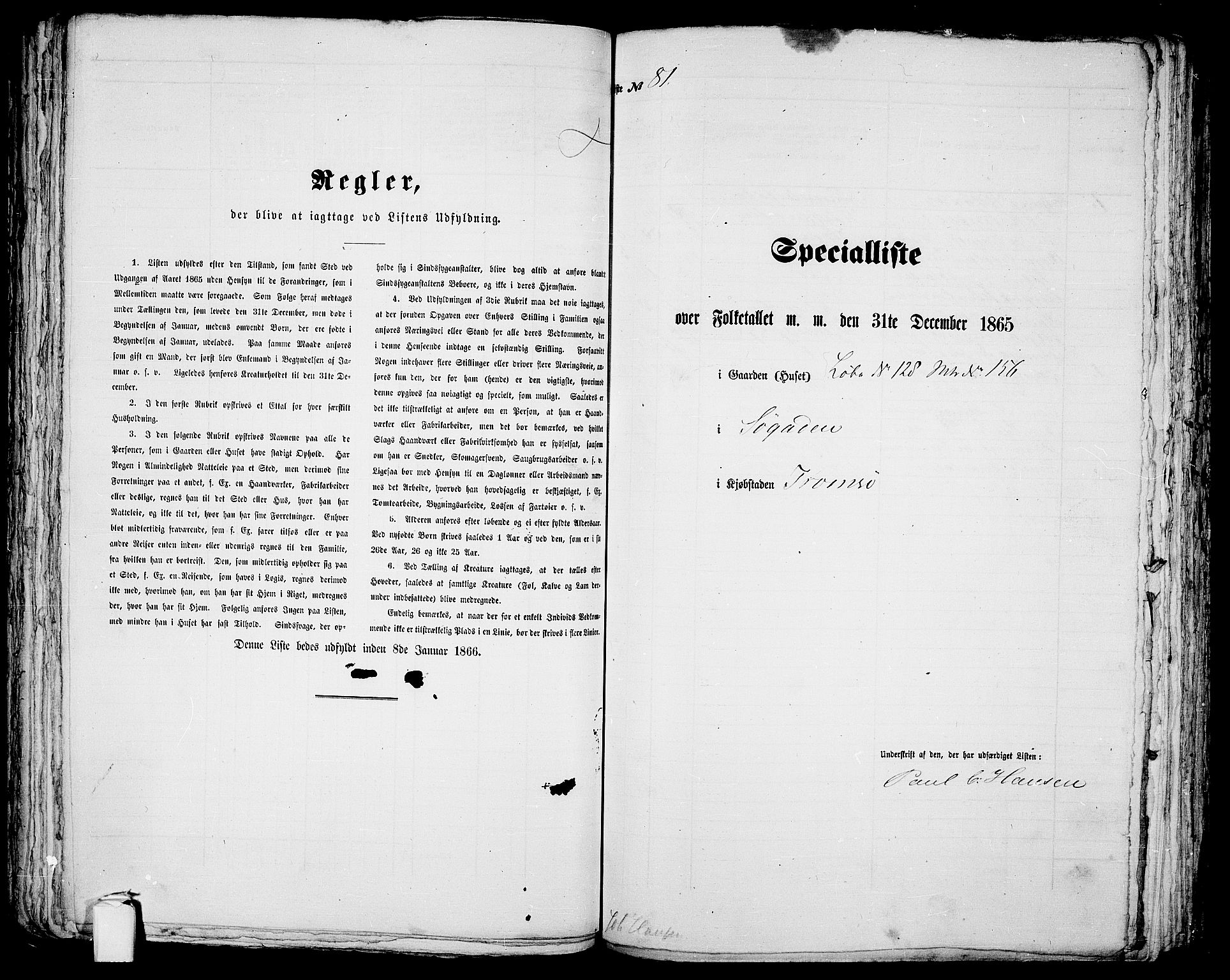 RA, 1865 census for Tromsø, 1865, p. 171