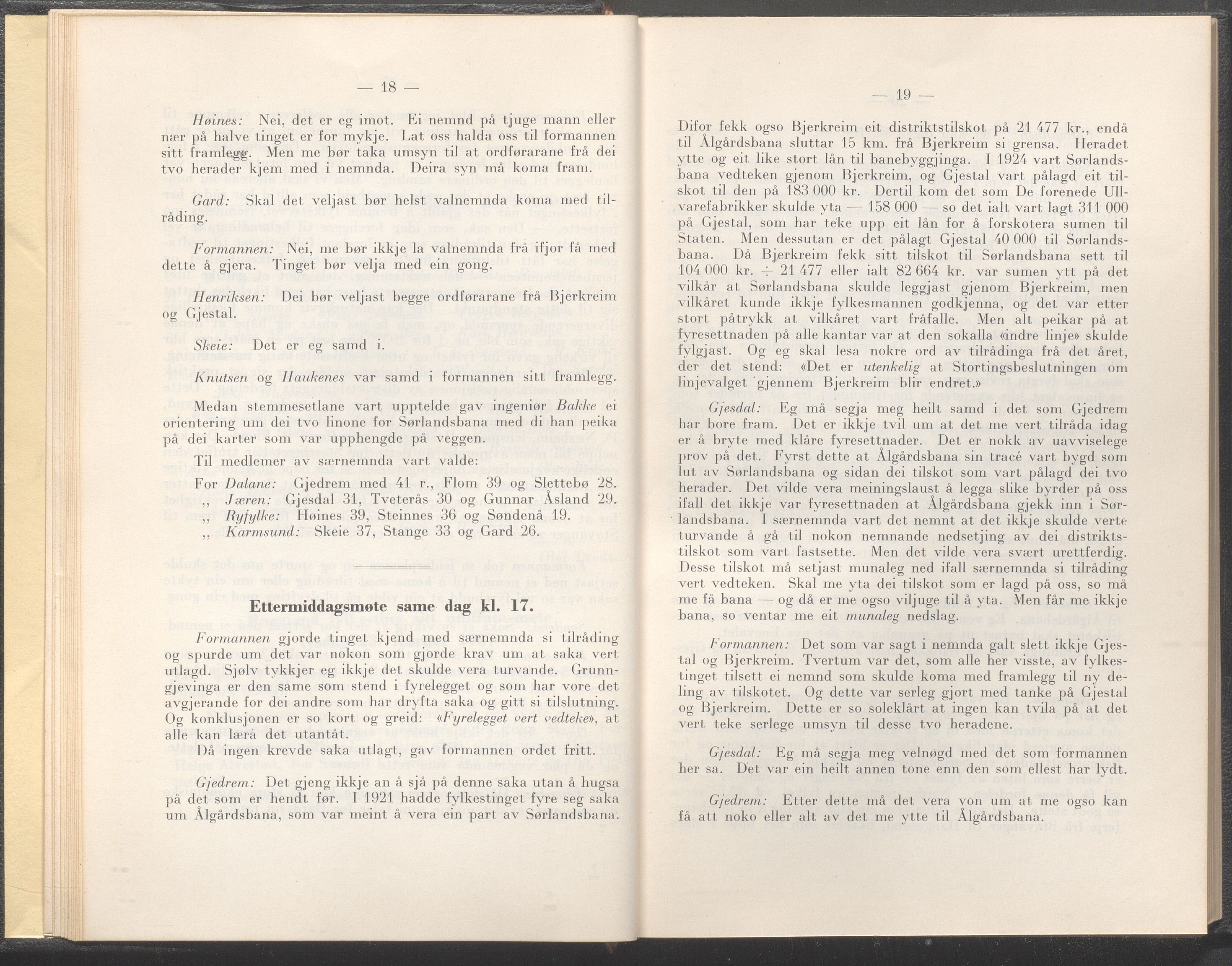 Rogaland fylkeskommune - Fylkesrådmannen , IKAR/A-900/A/Aa/Aaa/L0056: Møtebok , 1937, p. 18-19