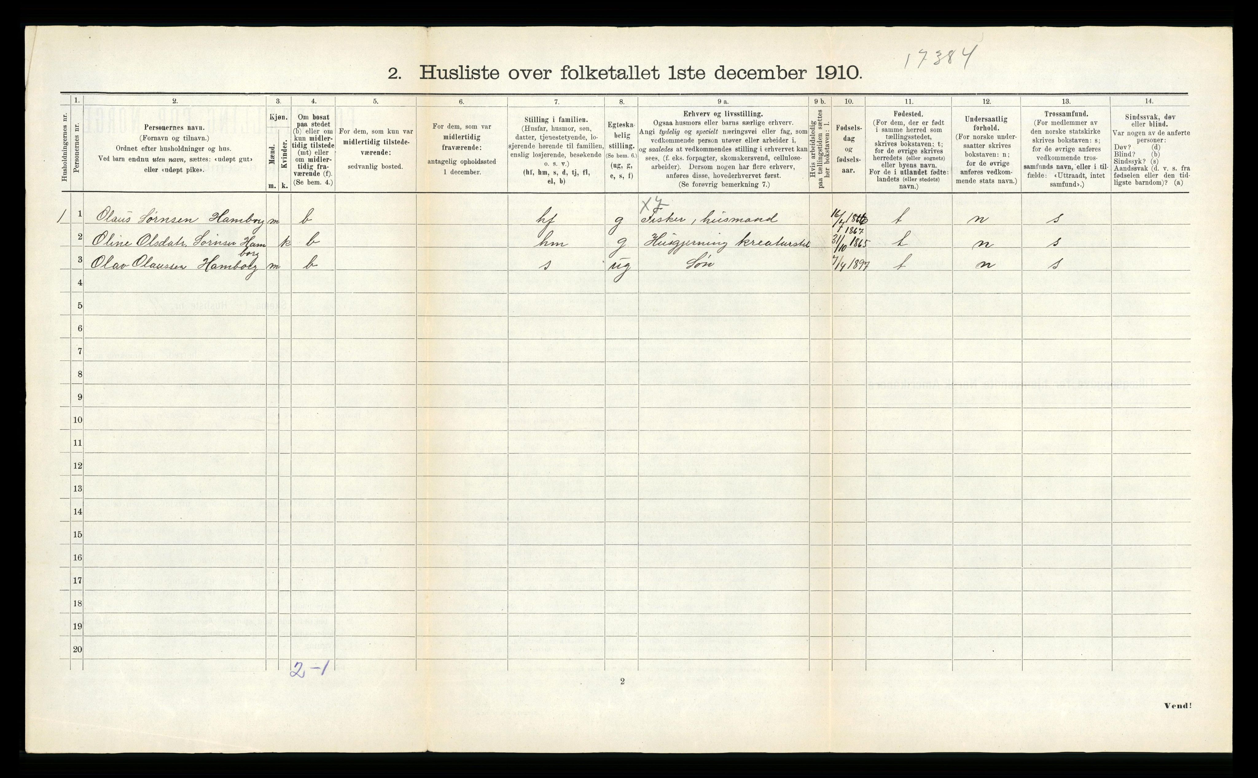RA, 1910 census for Sør-Frøya, 1910, p. 49