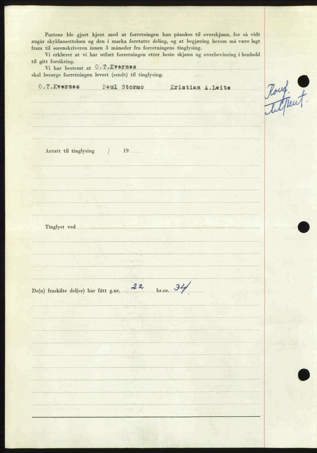 Nordmøre sorenskriveri, AV/SAT-A-4132/1/2/2Ca: Mortgage book no. A114, 1950-1950, Diary no: : 787/1950