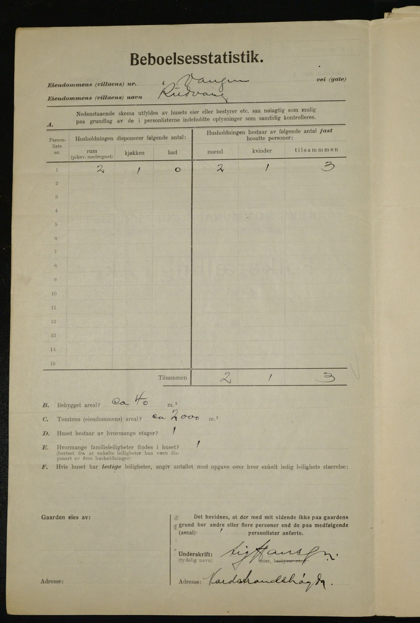 , Municipal Census 1923 for Aker, 1923, p. 42193