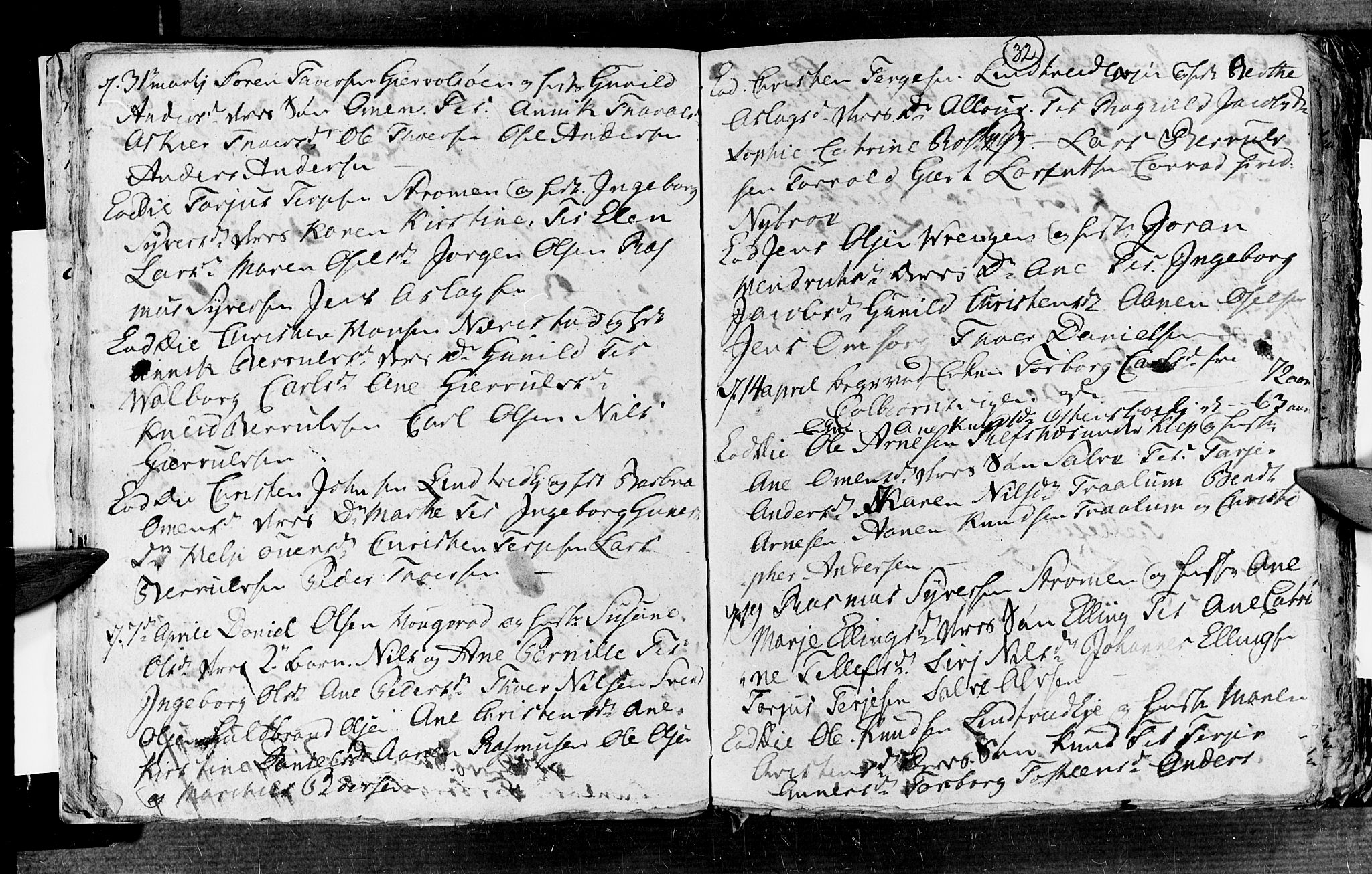 Øyestad sokneprestkontor, SAK/1111-0049/F/Fb/L0002: Parish register (copy) no. B 2, 1795-1807, p. 32