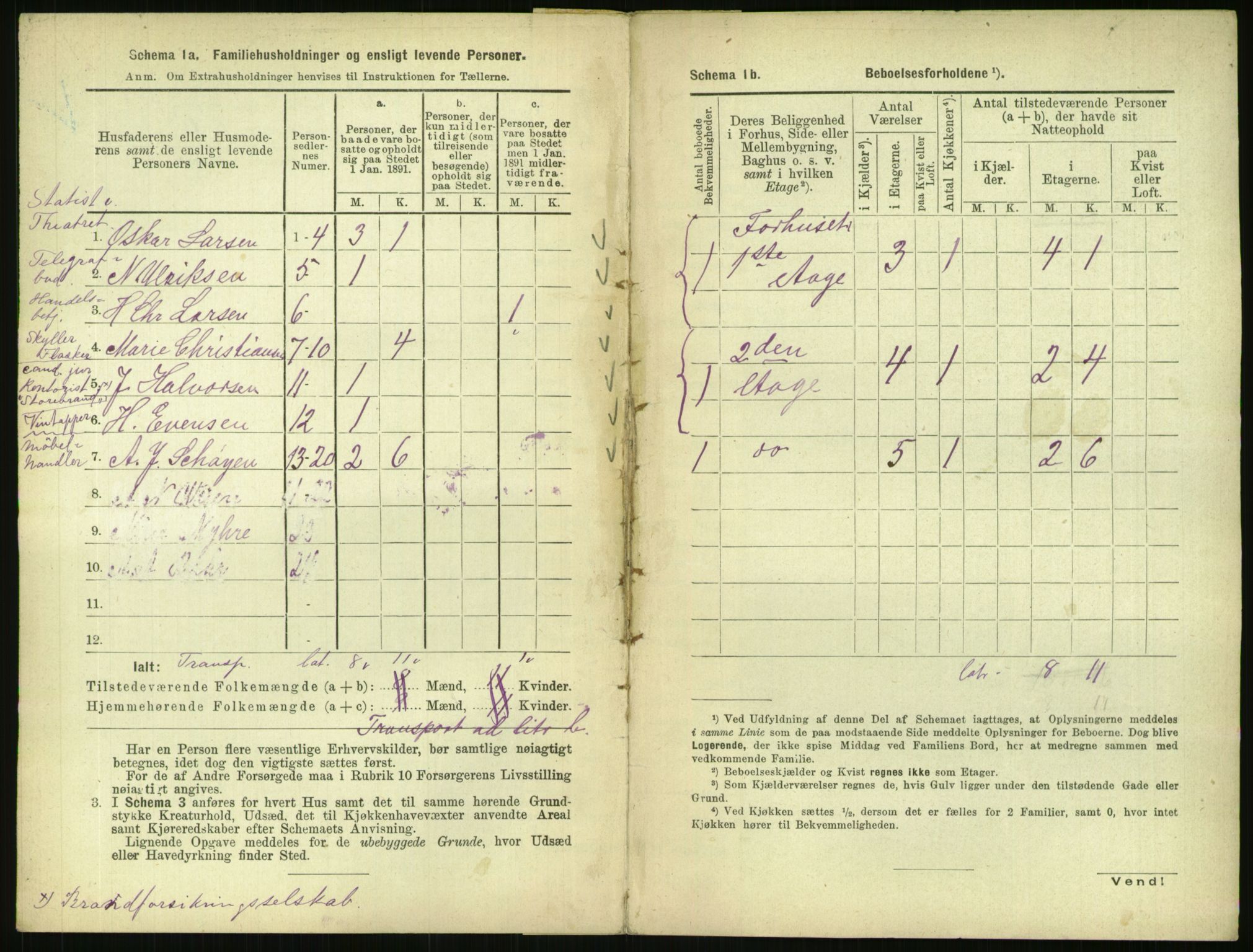 RA, 1891 census for 0301 Kristiania, 1891, p. 15546