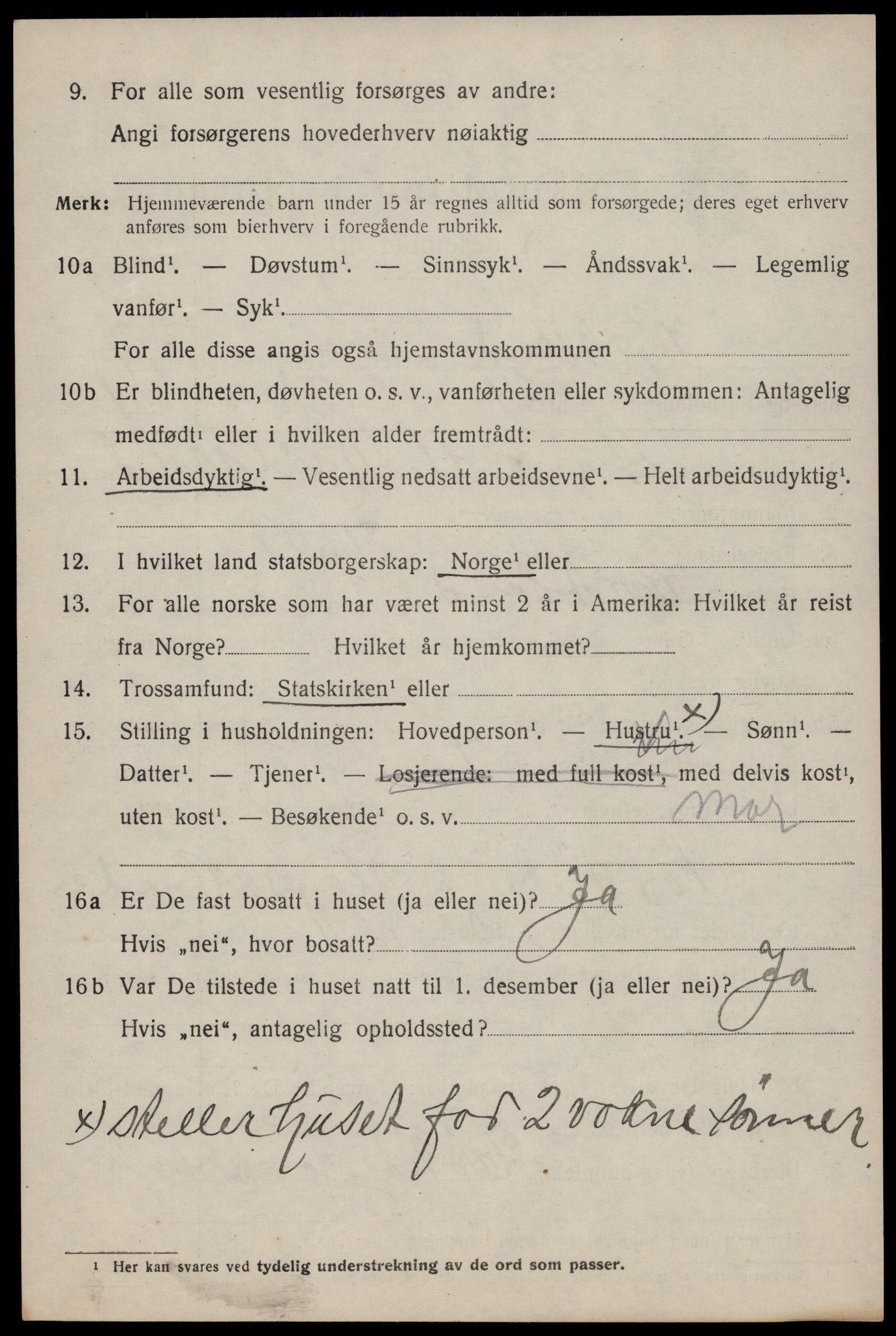 SAKO, 1920 census for Kviteseid, 1920, p. 3738