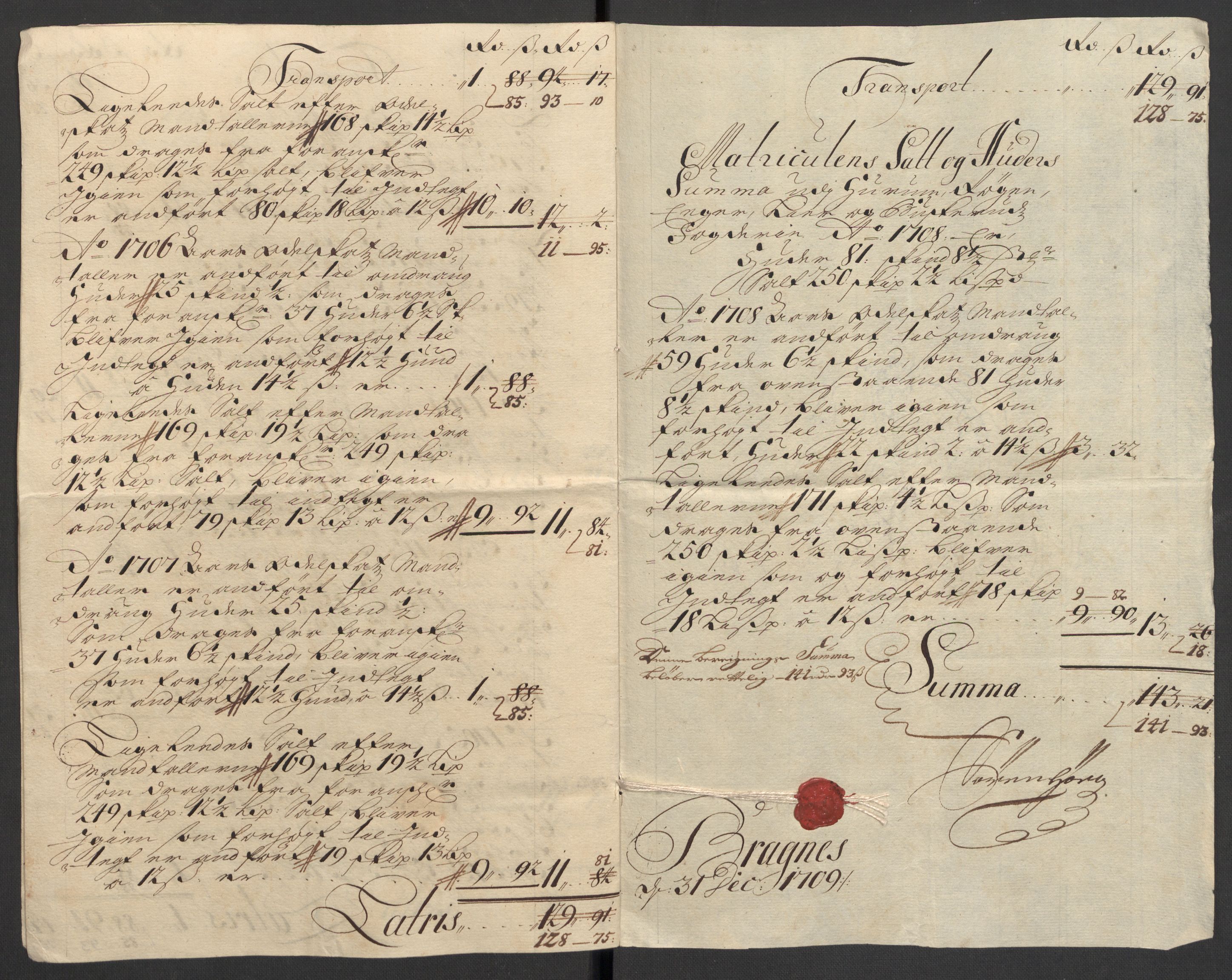 Rentekammeret inntil 1814, Reviderte regnskaper, Fogderegnskap, RA/EA-4092/R31/L1703: Fogderegnskap Hurum, Røyken, Eiker, Lier og Buskerud, 1709, p. 350