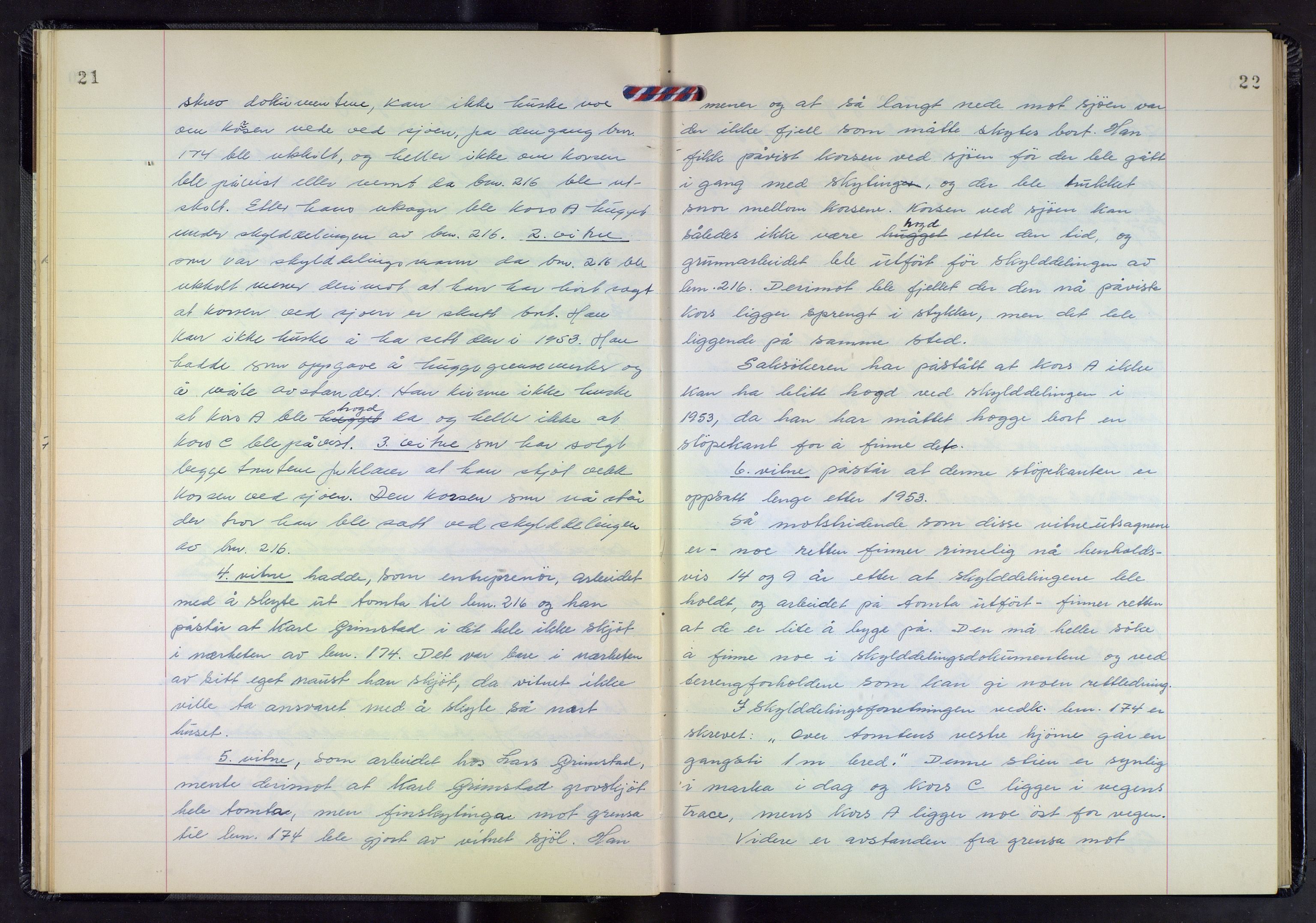 Hordaland jordskiftedøme - III Midhordland jordskiftedistrikt, AV/SAB-A-7001/A/Aa/L0034: Forhandlingsprotokoll, 1961-1967, p. 21-22