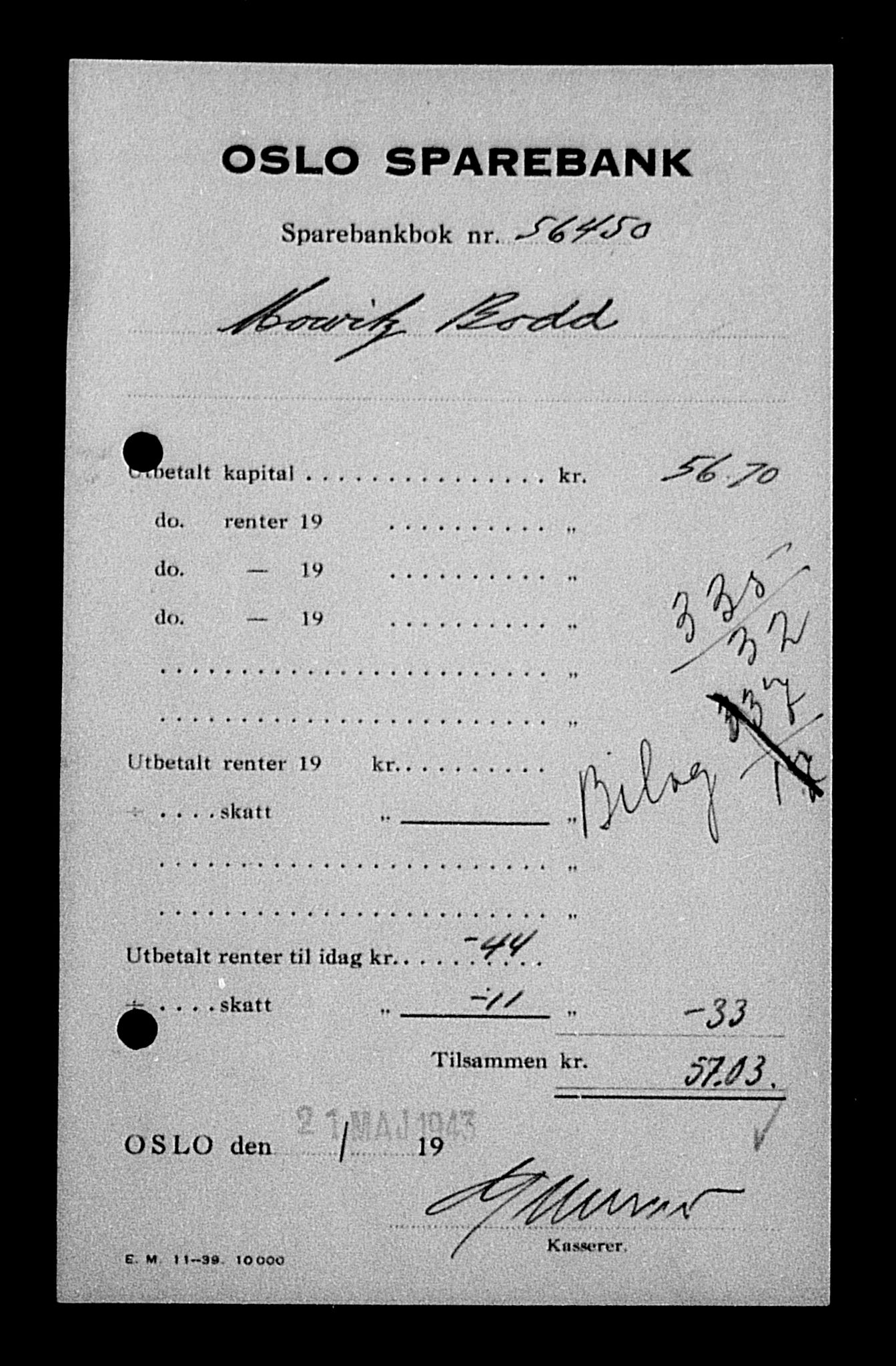 Justisdepartementet, Tilbakeføringskontoret for inndratte formuer, AV/RA-S-1564/H/Hc/Hcc/L0927: --, 1945-1947, p. 95