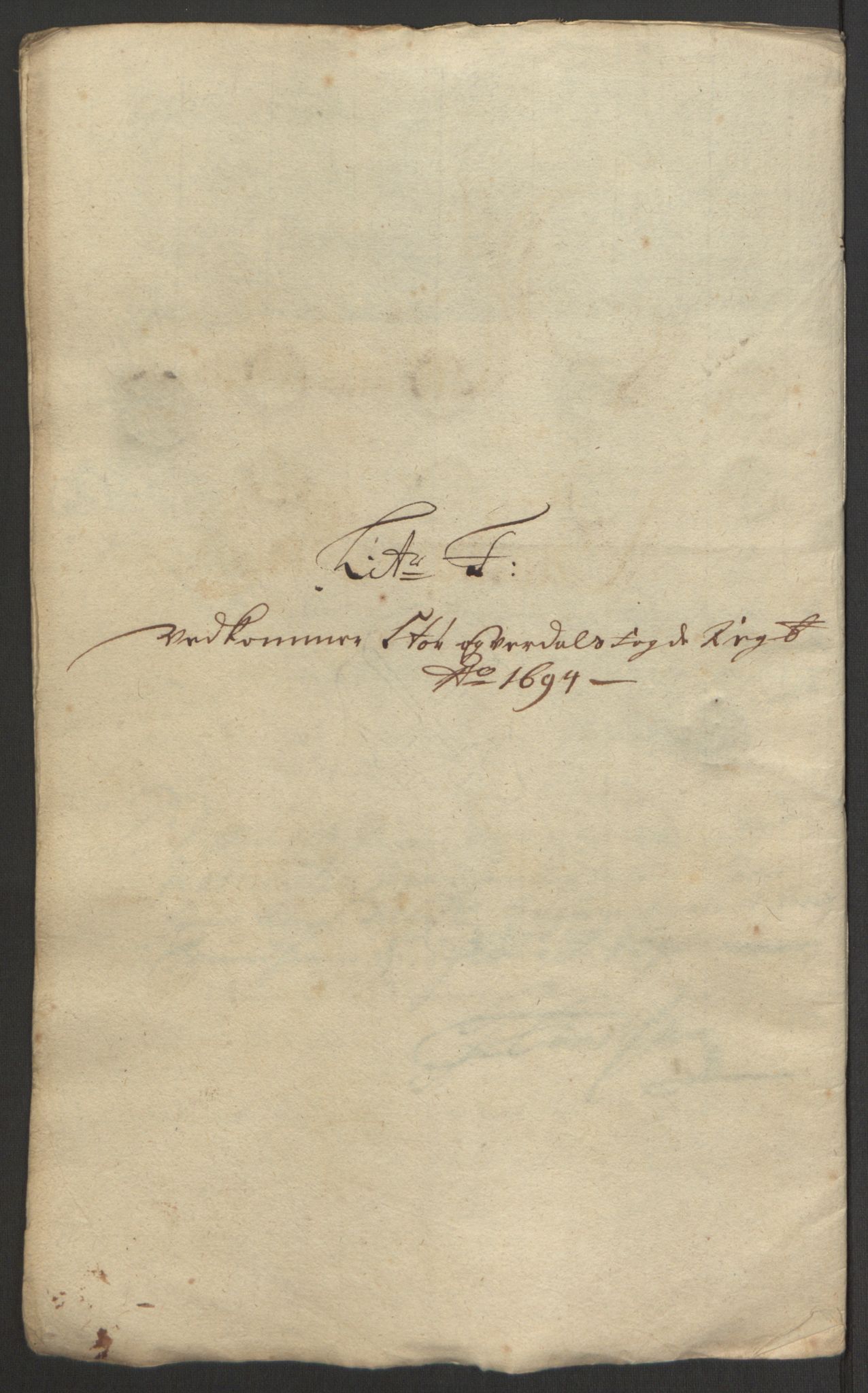 Rentekammeret inntil 1814, Reviderte regnskaper, Fogderegnskap, RA/EA-4092/R62/L4186: Fogderegnskap Stjørdal og Verdal, 1693-1694, p. 218