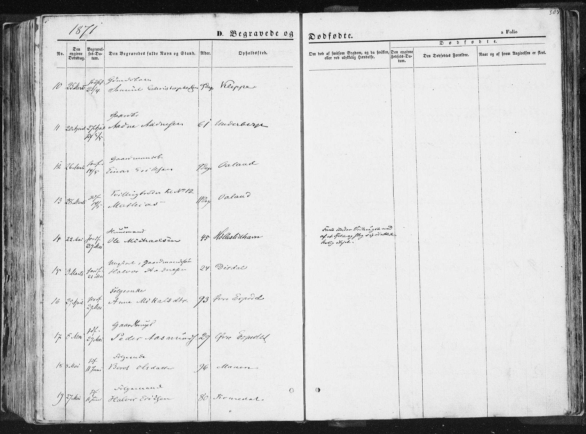 Høgsfjord sokneprestkontor, SAST/A-101624/H/Ha/Haa/L0001: Parish register (official) no. A 1, 1854-1875, p. 307