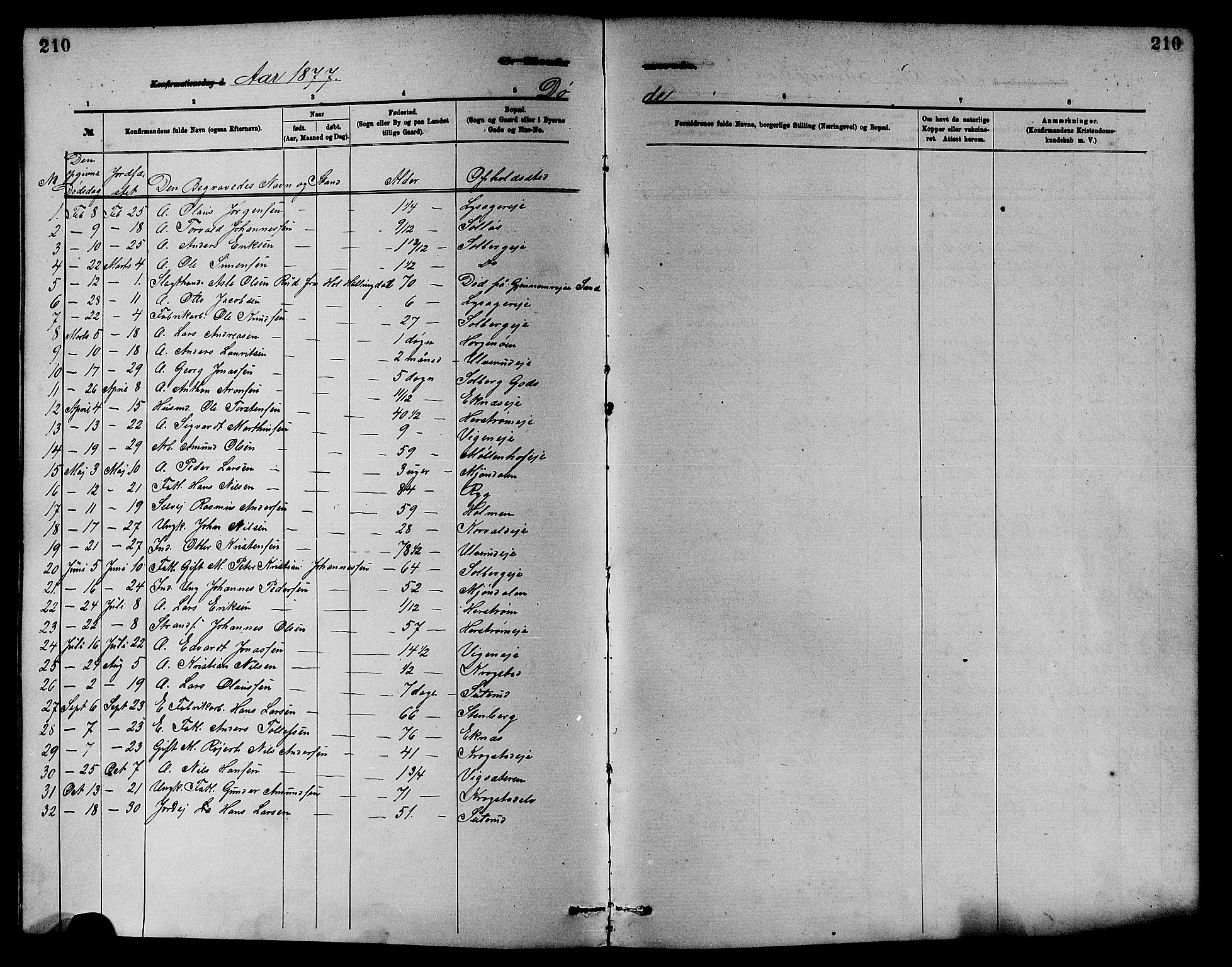 Nedre Eiker kirkebøker, SAKO/A-612/F/Fa/L0001: Parish register (official) no. 1, 1853-1877, p. 210