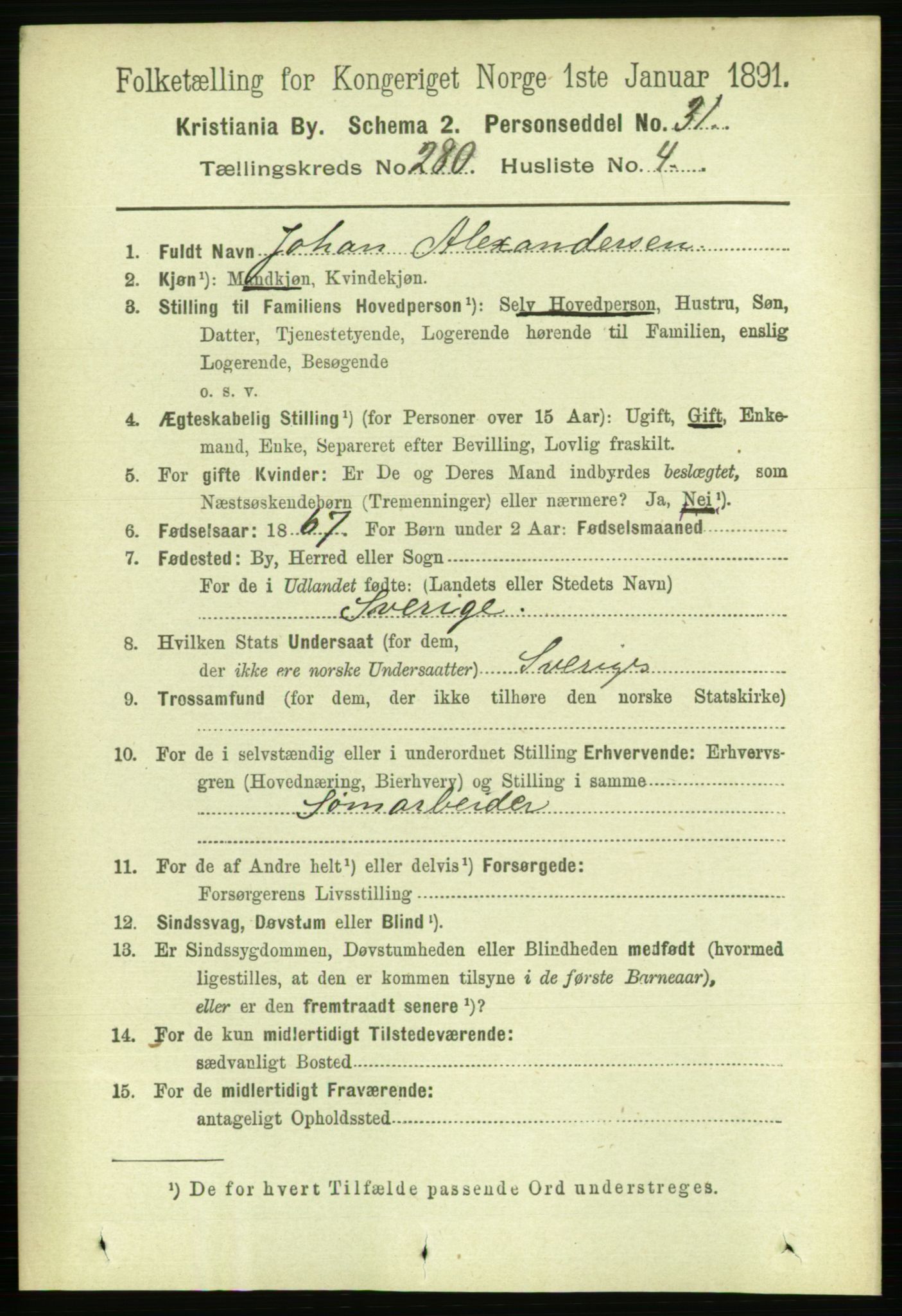 RA, 1891 census for 0301 Kristiania, 1891, p. 170241
