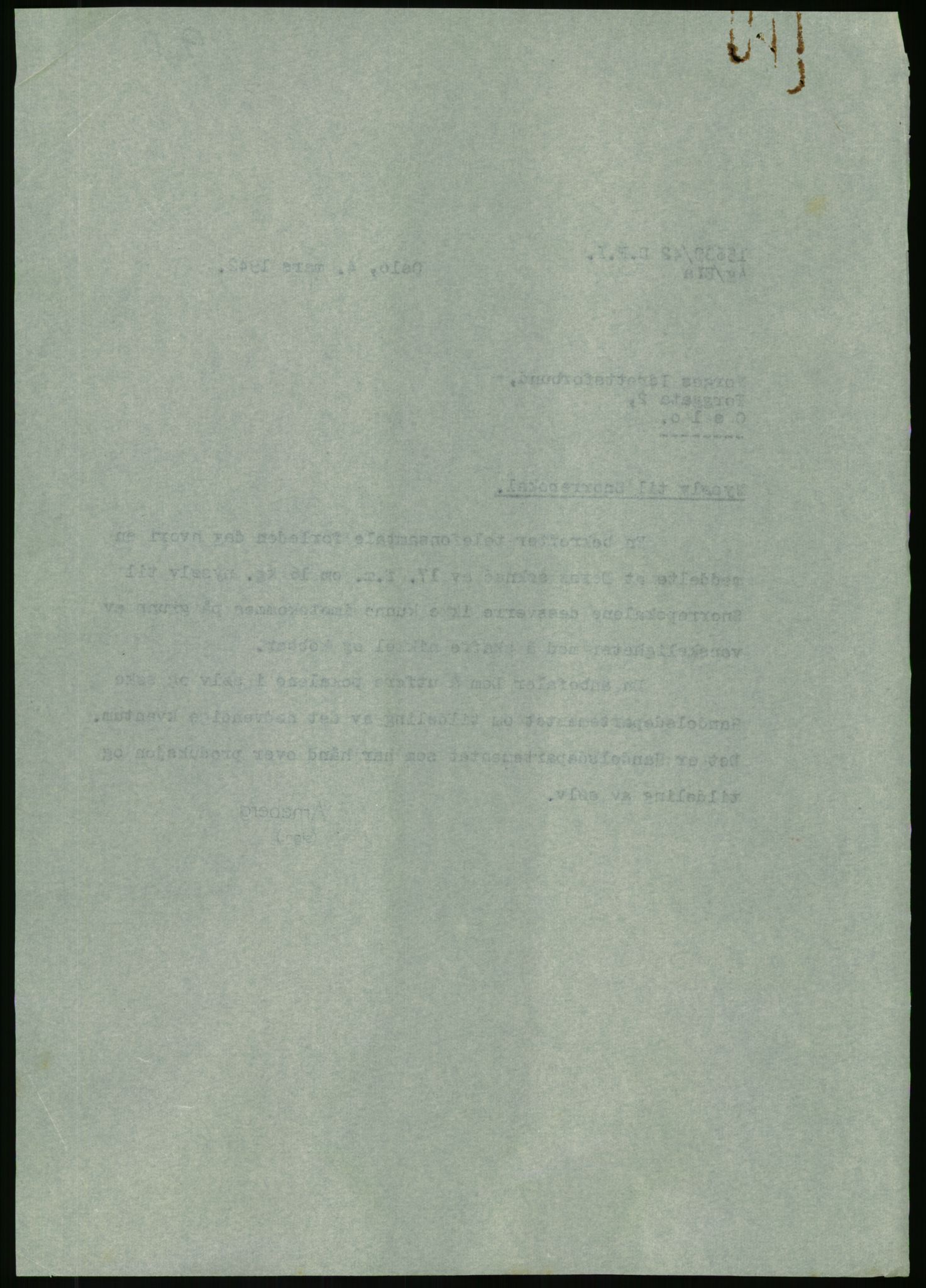 Direktoratet for industriforsyning, Sekretariatet, AV/RA-S-4153/D/Df/L0054: 9. Metallkontoret, 1940-1945, p. 550