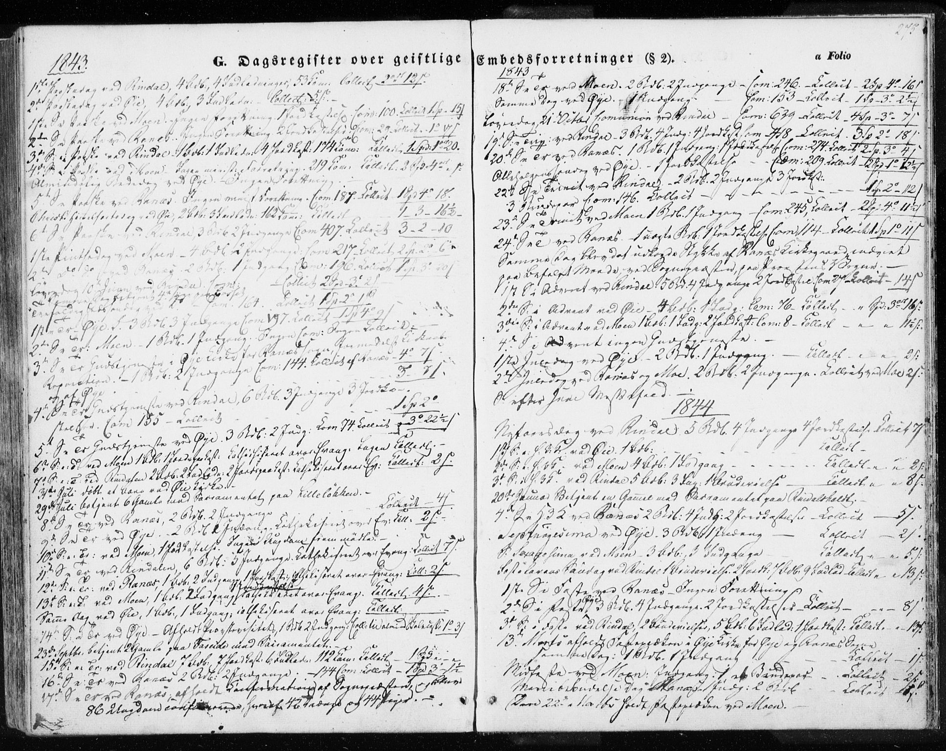 Ministerialprotokoller, klokkerbøker og fødselsregistre - Møre og Romsdal, SAT/A-1454/595/L1043: Parish register (official) no. 595A05, 1843-1851, p. 275