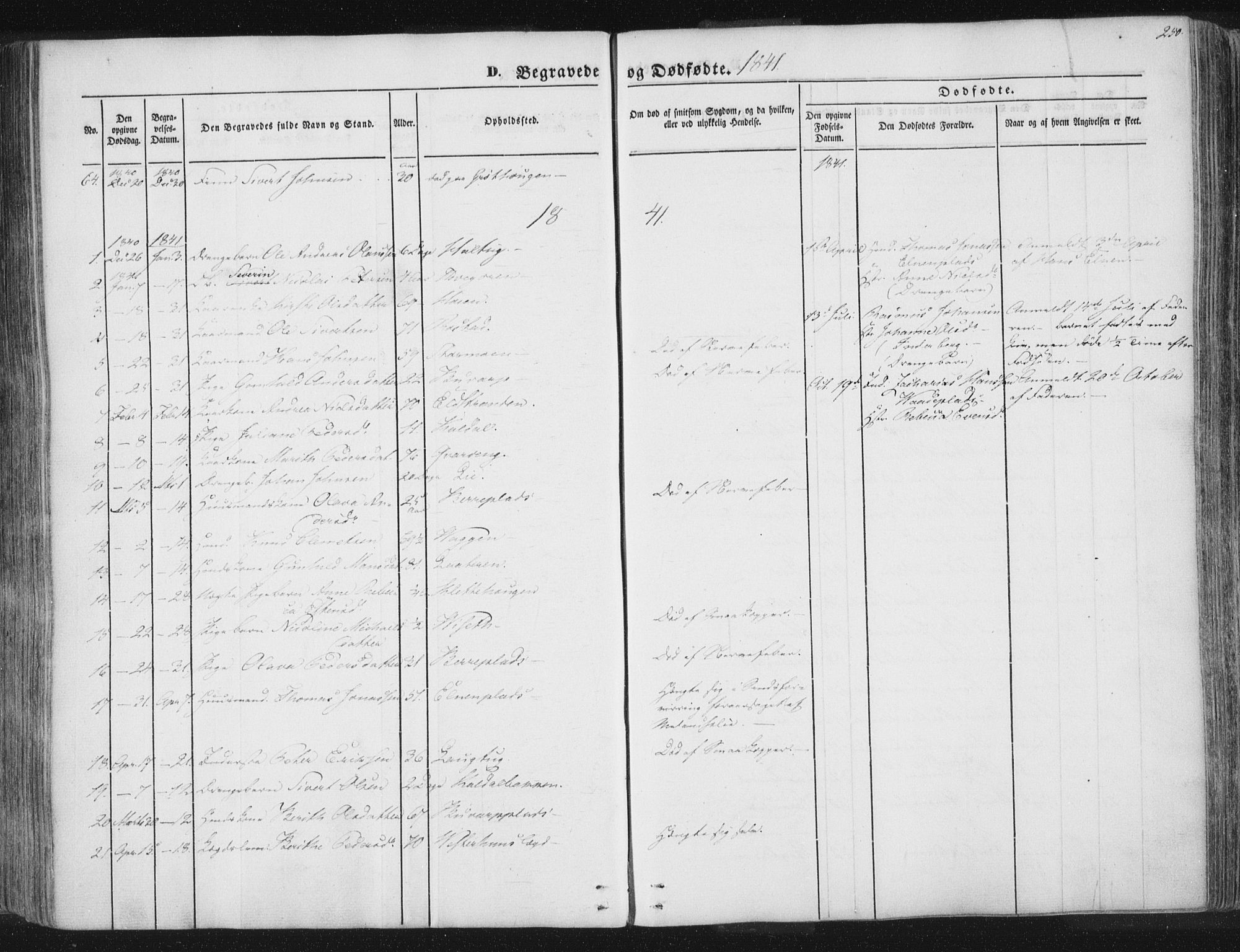 Ministerialprotokoller, klokkerbøker og fødselsregistre - Nord-Trøndelag, SAT/A-1458/741/L0392: Parish register (official) no. 741A06, 1836-1848, p. 250