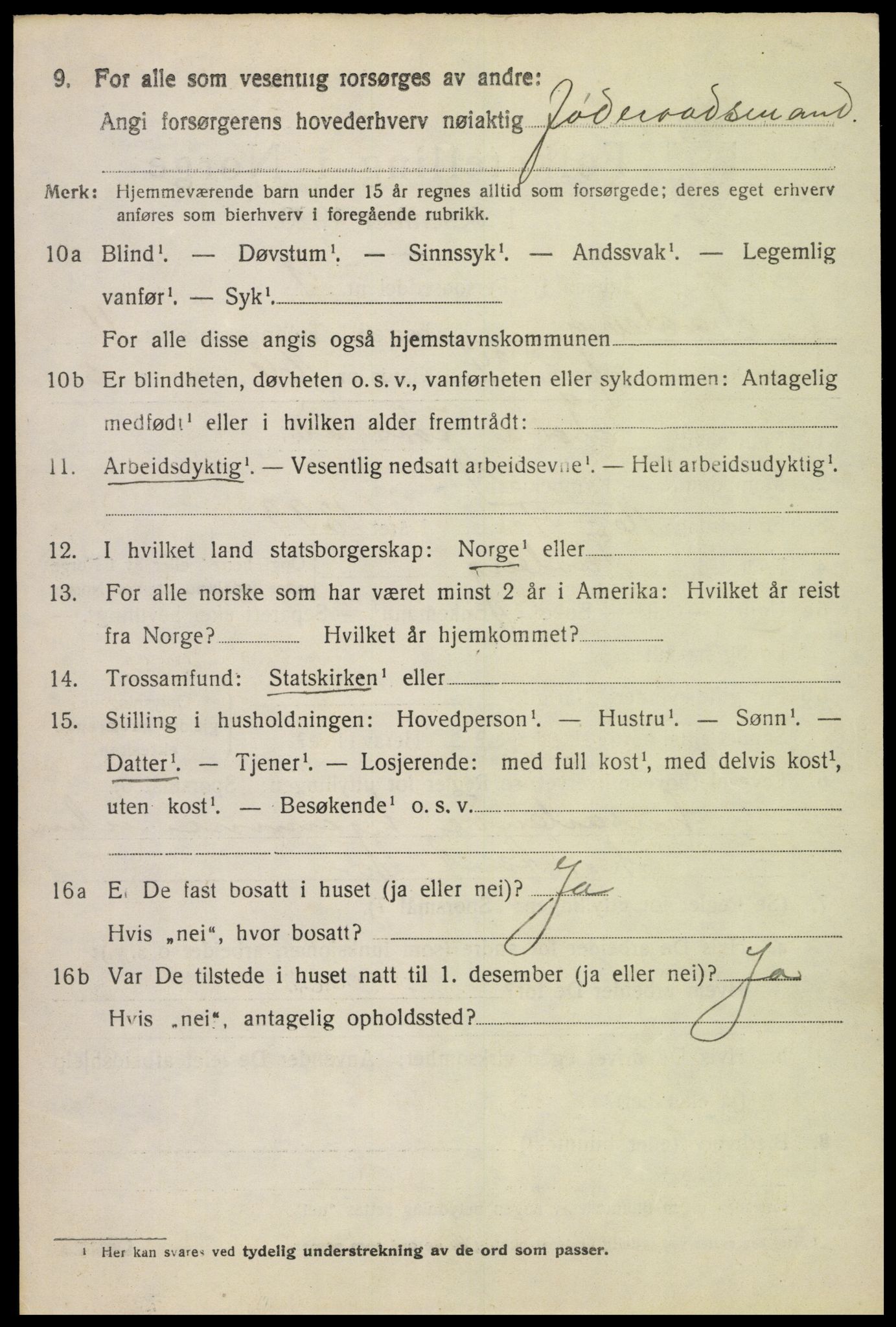 SAH, 1920 census for Fåberg, 1920, p. 12253