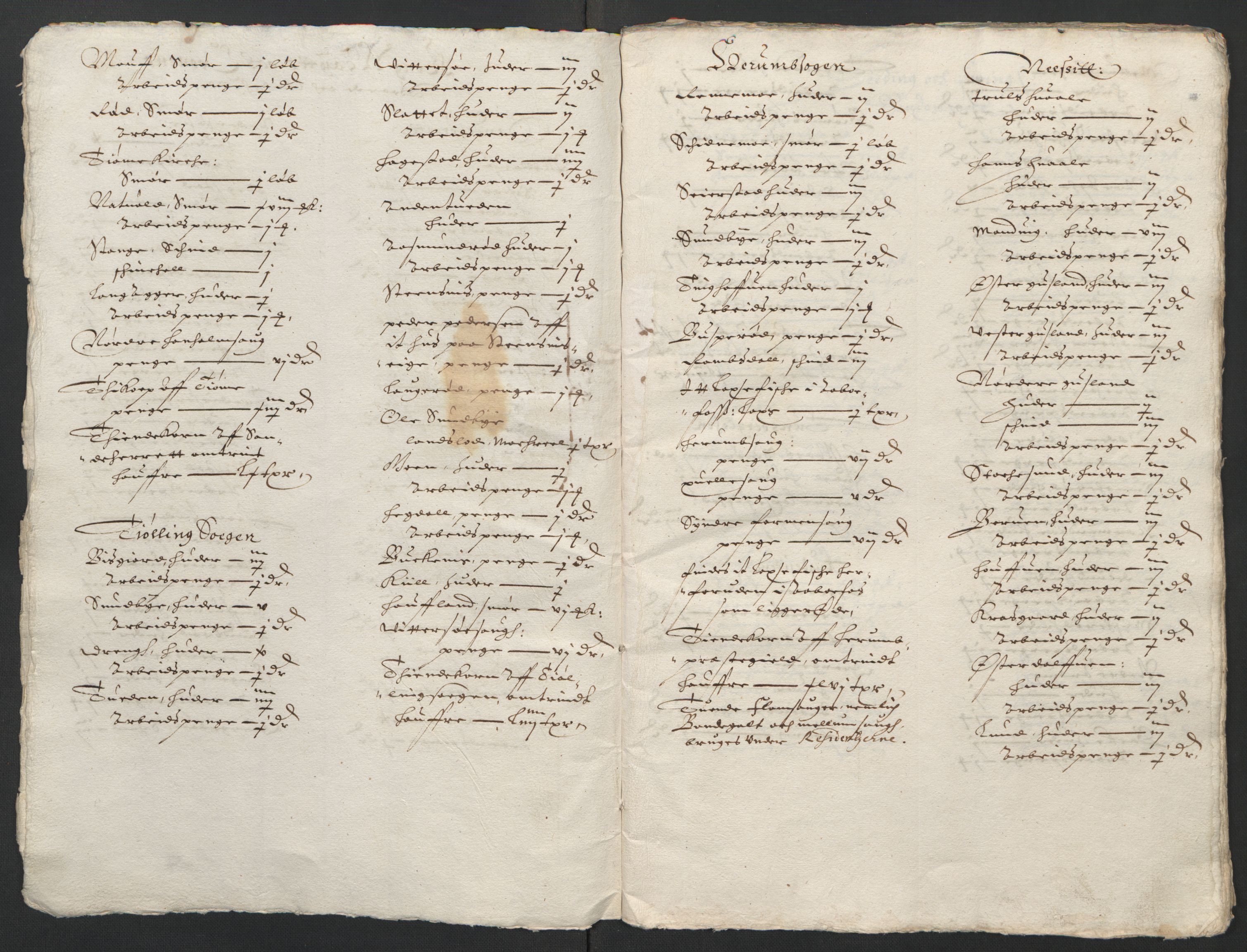 Rentekammeret inntil 1814, Reviderte regnskaper, Lensregnskaper, AV/RA-EA-5023/R/Rb/Rbl/L0008: Brunla len, 1641-1644