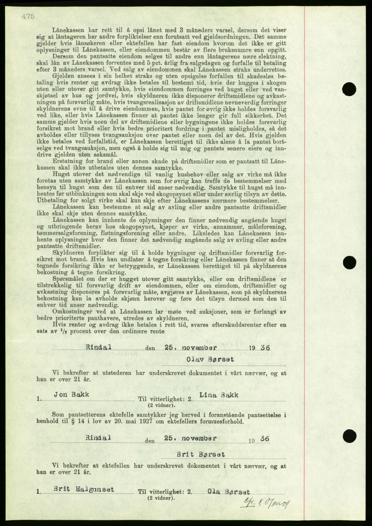 Nordmøre sorenskriveri, AV/SAT-A-4132/1/2/2Ca/L0090: Mortgage book no. B80, 1936-1937, Diary no: : 2669/1936