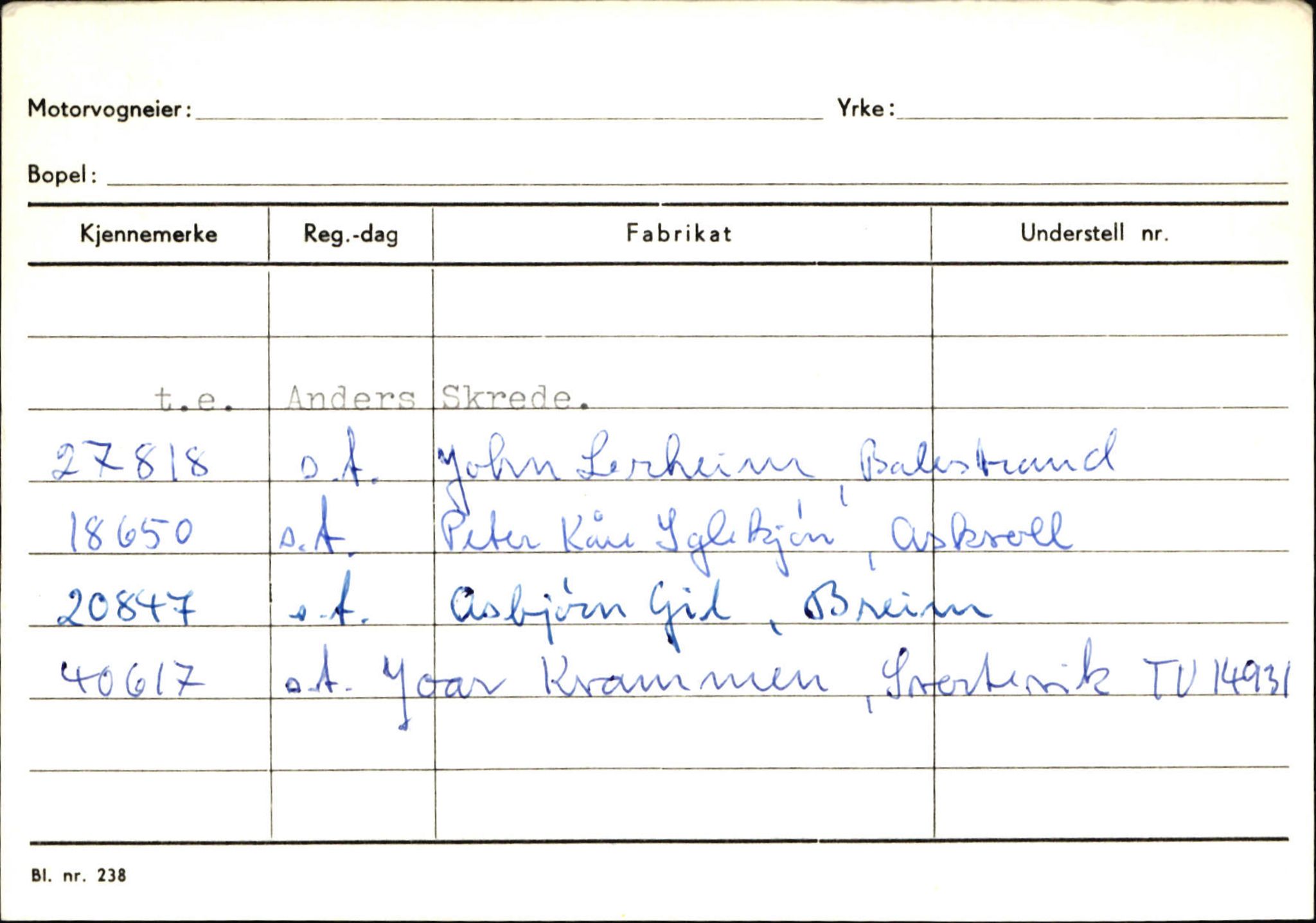 Statens vegvesen, Sogn og Fjordane vegkontor, AV/SAB-A-5301/4/F/L0132: Eigarregister Askvoll A-Å. Balestrand A-Å, 1945-1975, p. 2055