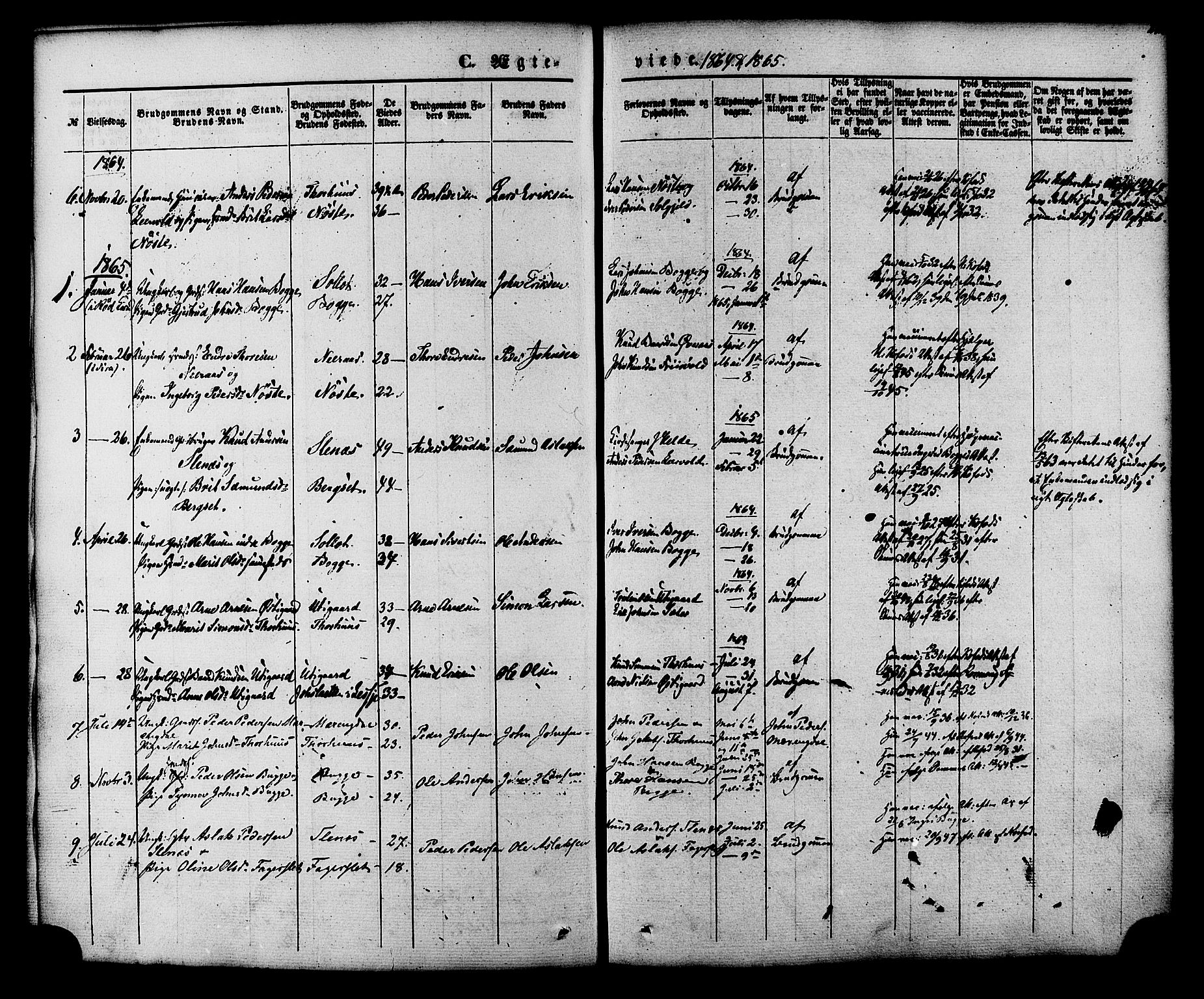 Ministerialprotokoller, klokkerbøker og fødselsregistre - Møre og Romsdal, AV/SAT-A-1454/552/L0637: Parish register (official) no. 552A01, 1845-1879, p. 212