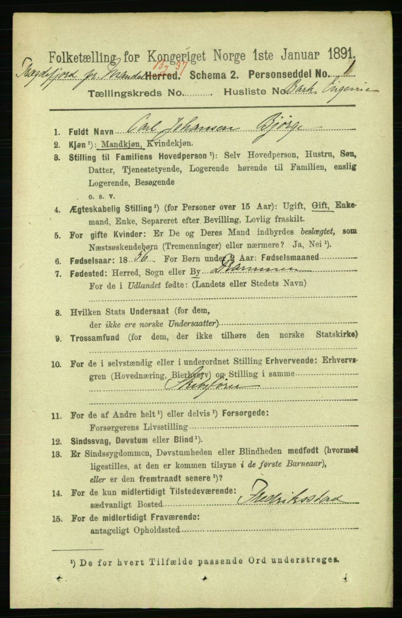 RA, 1891 census for 1002 Mandal, 1891, p. 5387