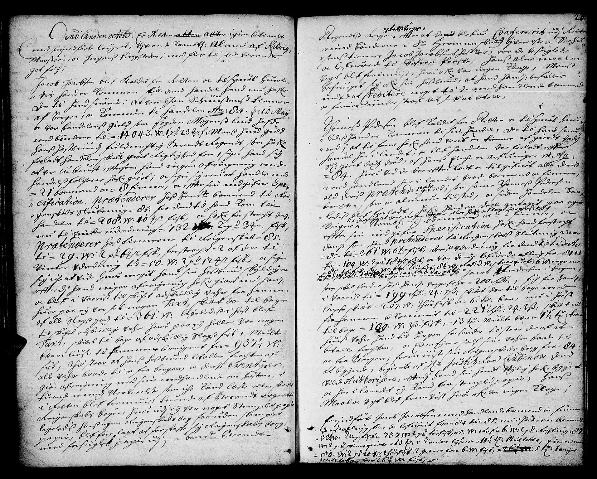 Finnmark sorenskriveri, AV/SATØ-S-0053/F/Fa/L0021: Justisprotokoller, 1685-1688, p. 19b-20a