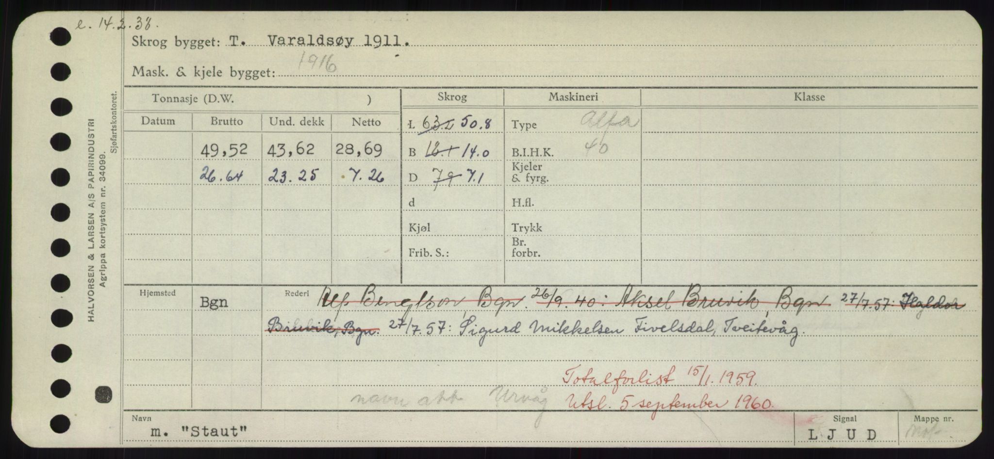 Sjøfartsdirektoratet med forløpere, Skipsmålingen, RA/S-1627/H/Hd/L0036: Fartøy, St, p. 187