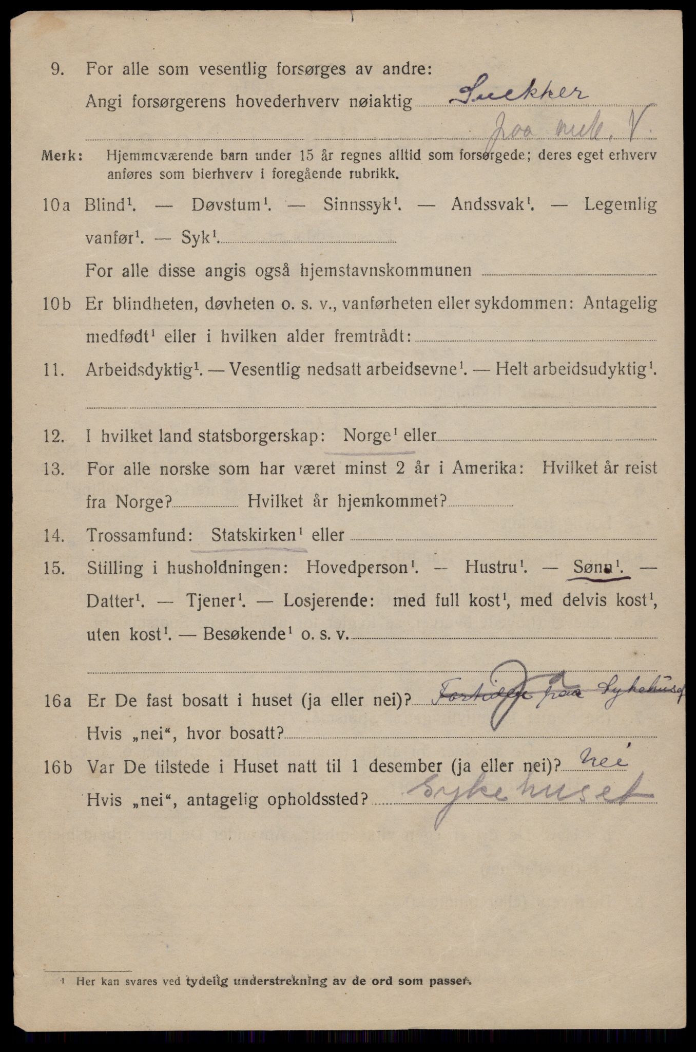 SAT, 1920 census for Trondheim, 1920, p. 111435