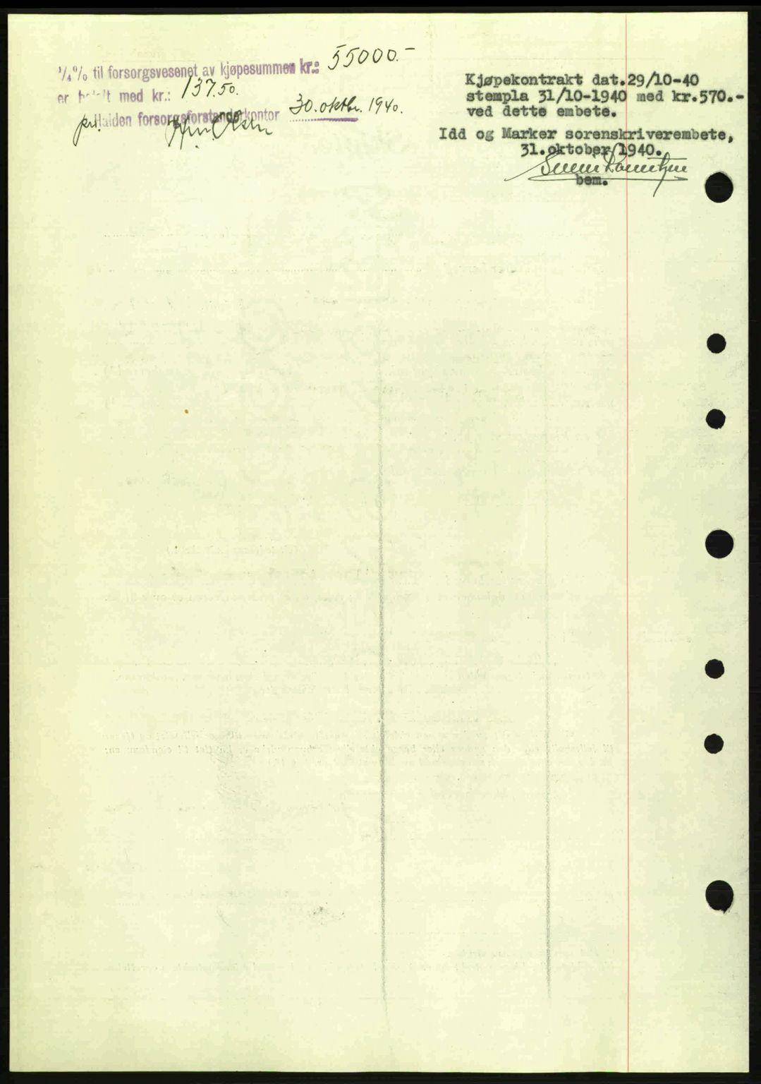 Idd og Marker sorenskriveri, AV/SAO-A-10283/G/Gb/Gbb/L0004: Mortgage book no. A4, 1940-1941, Diary no: : 1071/1940