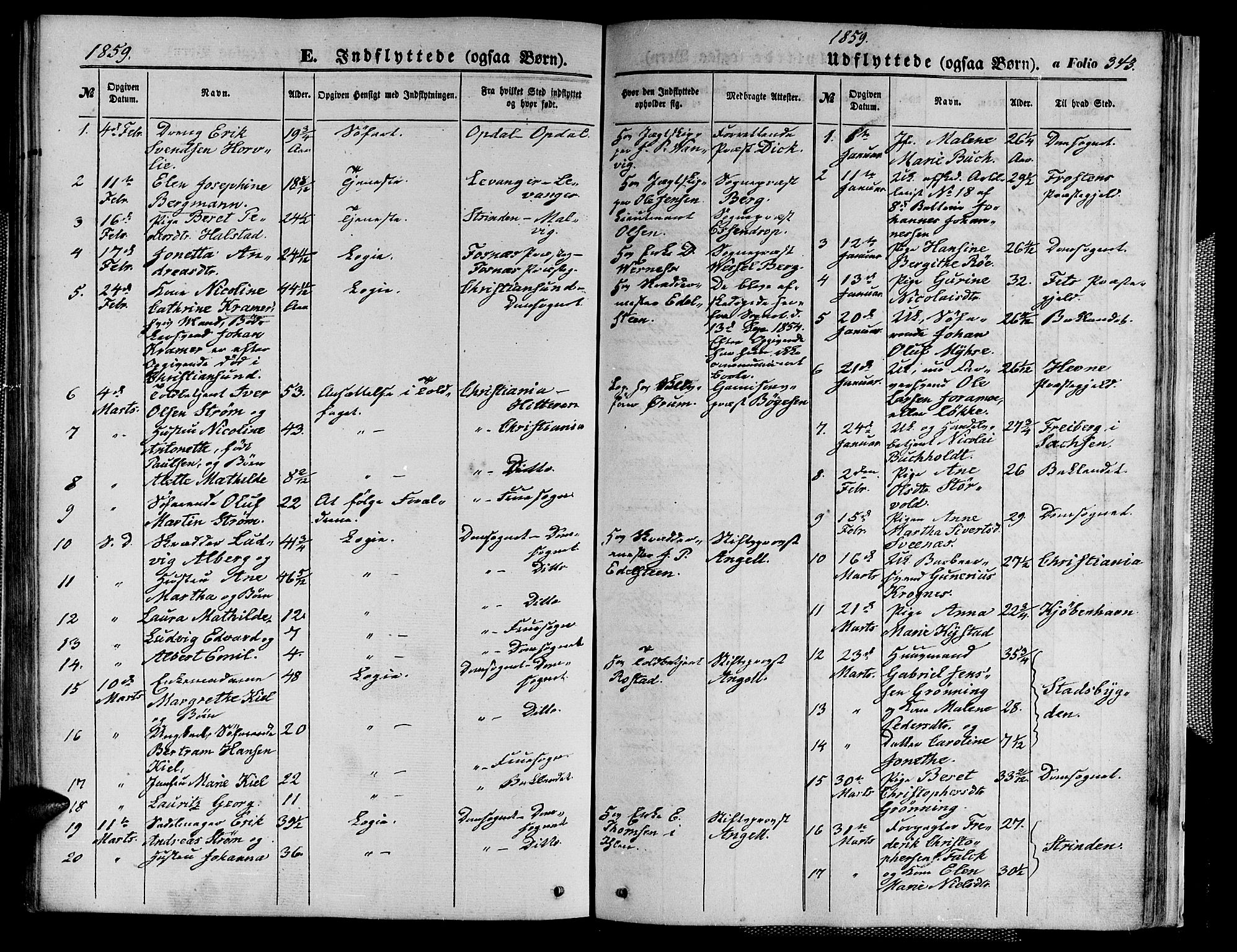 Ministerialprotokoller, klokkerbøker og fødselsregistre - Sør-Trøndelag, SAT/A-1456/602/L0139: Parish register (copy) no. 602C07, 1859-1864, p. 343