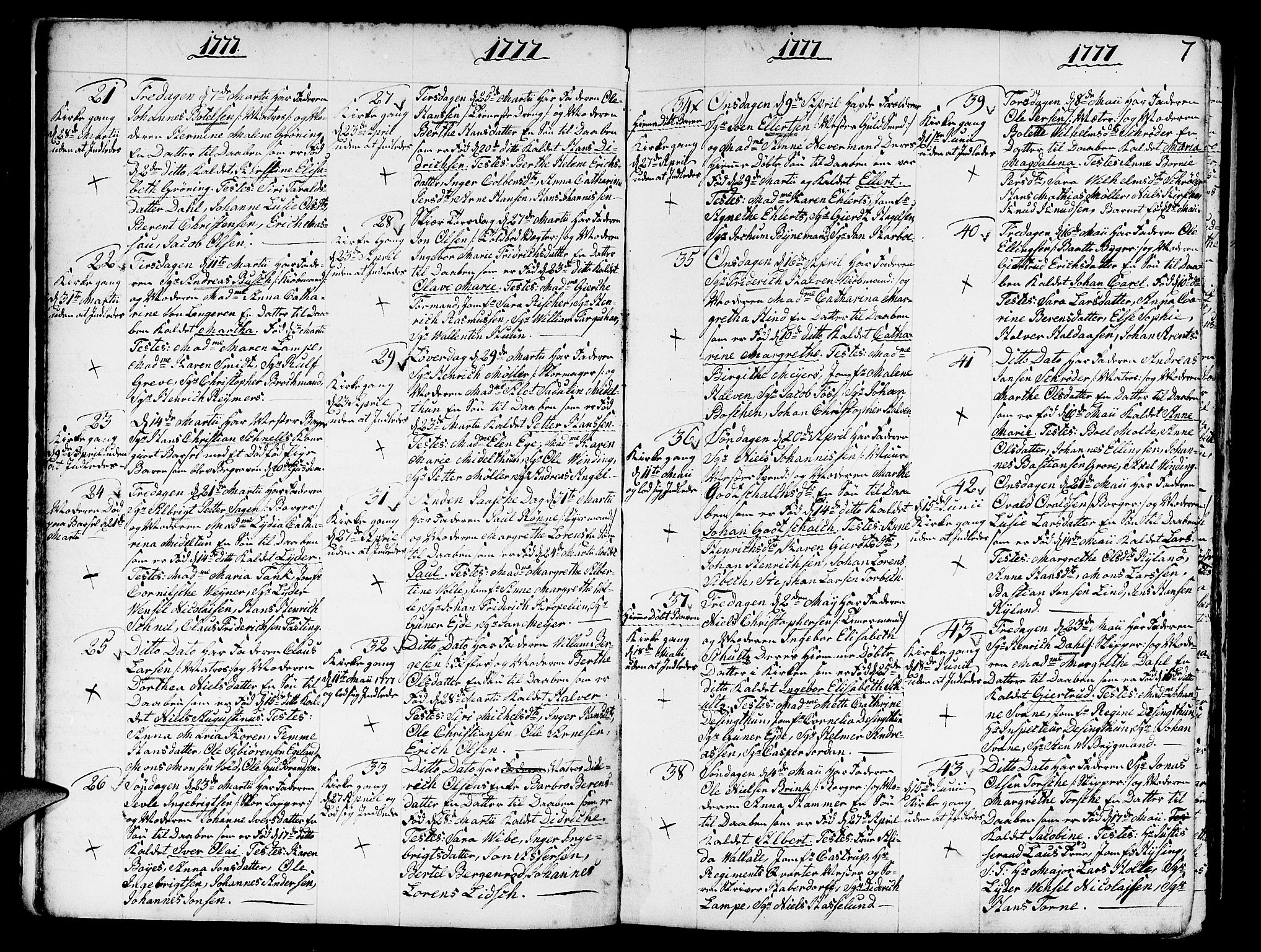 Nykirken Sokneprestembete, SAB/A-77101/H/Haa/L0005: Parish register (official) no. A 5, 1775-1808, p. 7
