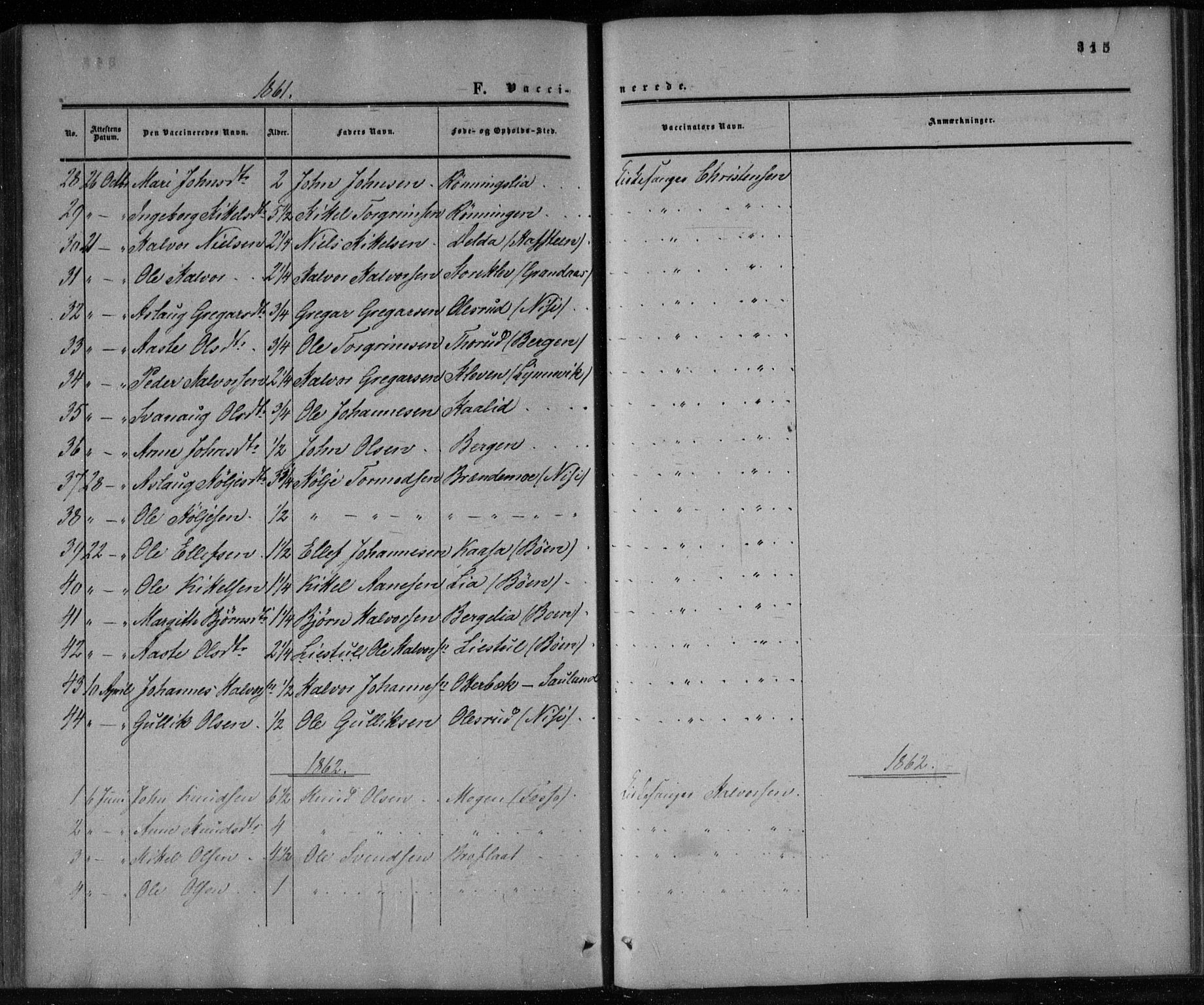 Gransherad kirkebøker, SAKO/A-267/F/Fa/L0003: Parish register (official) no. I 3, 1859-1870, p. 315