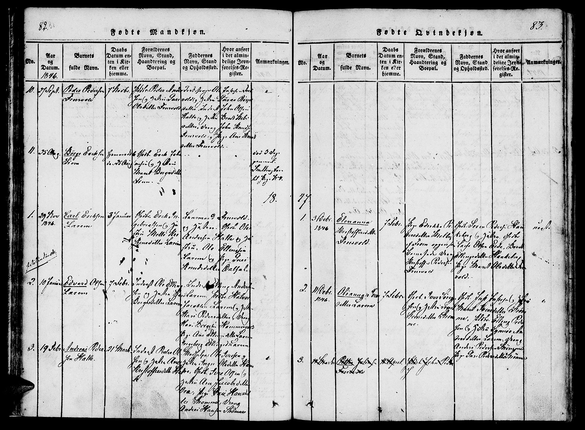 Ministerialprotokoller, klokkerbøker og fødselsregistre - Møre og Romsdal, SAT/A-1454/542/L0551: Parish register (official) no. 542A01, 1818-1853, p. 82-83