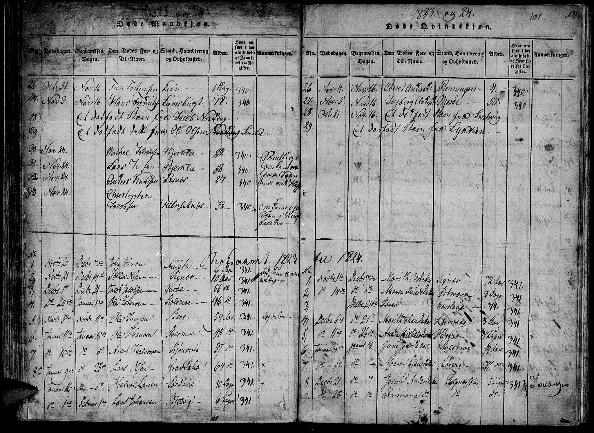 Ministerialprotokoller, klokkerbøker og fødselsregistre - Sør-Trøndelag, SAT/A-1456/630/L0491: Parish register (official) no. 630A04, 1818-1830, p. 101