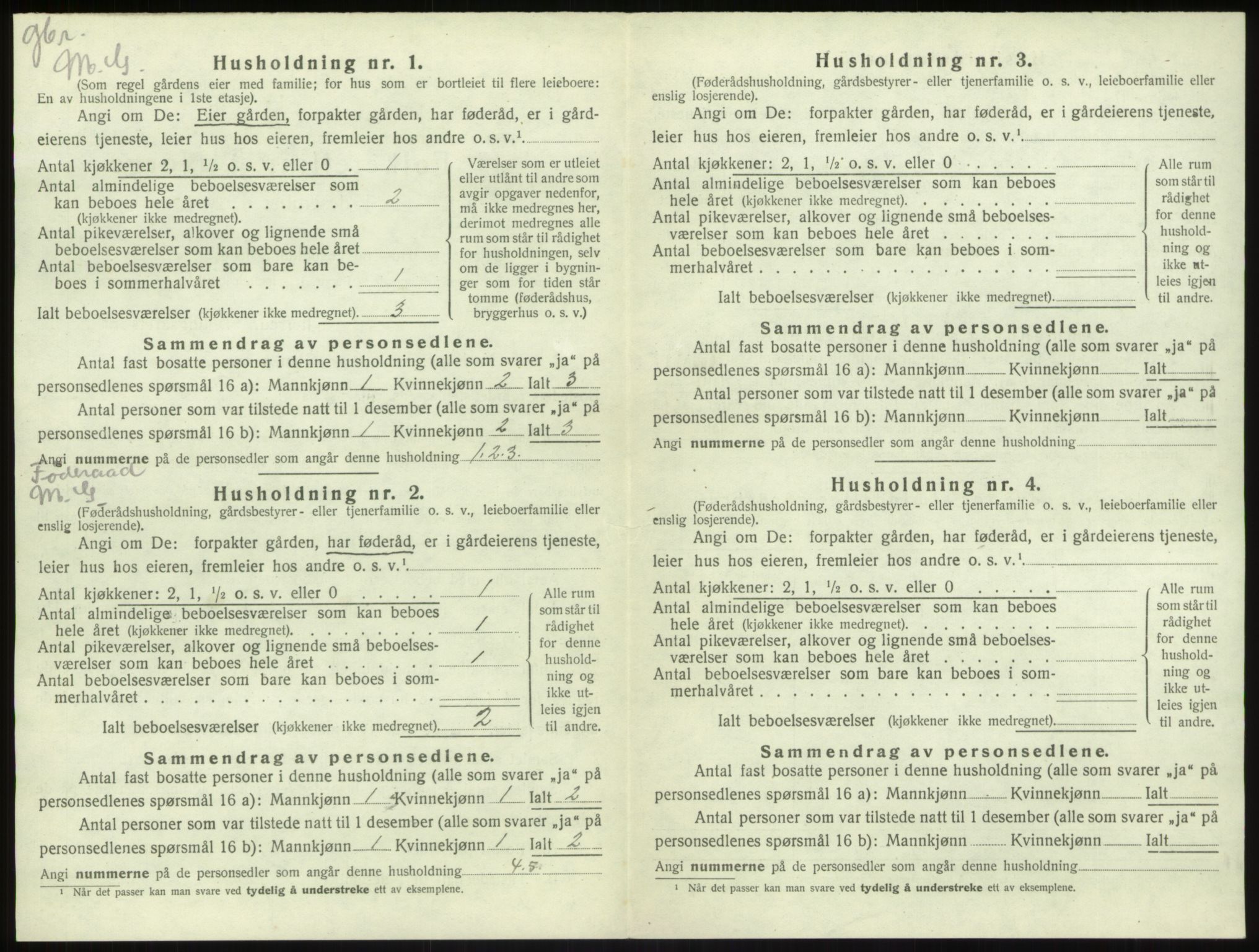 SAB, 1920 census for Leikanger, 1920, p. 867