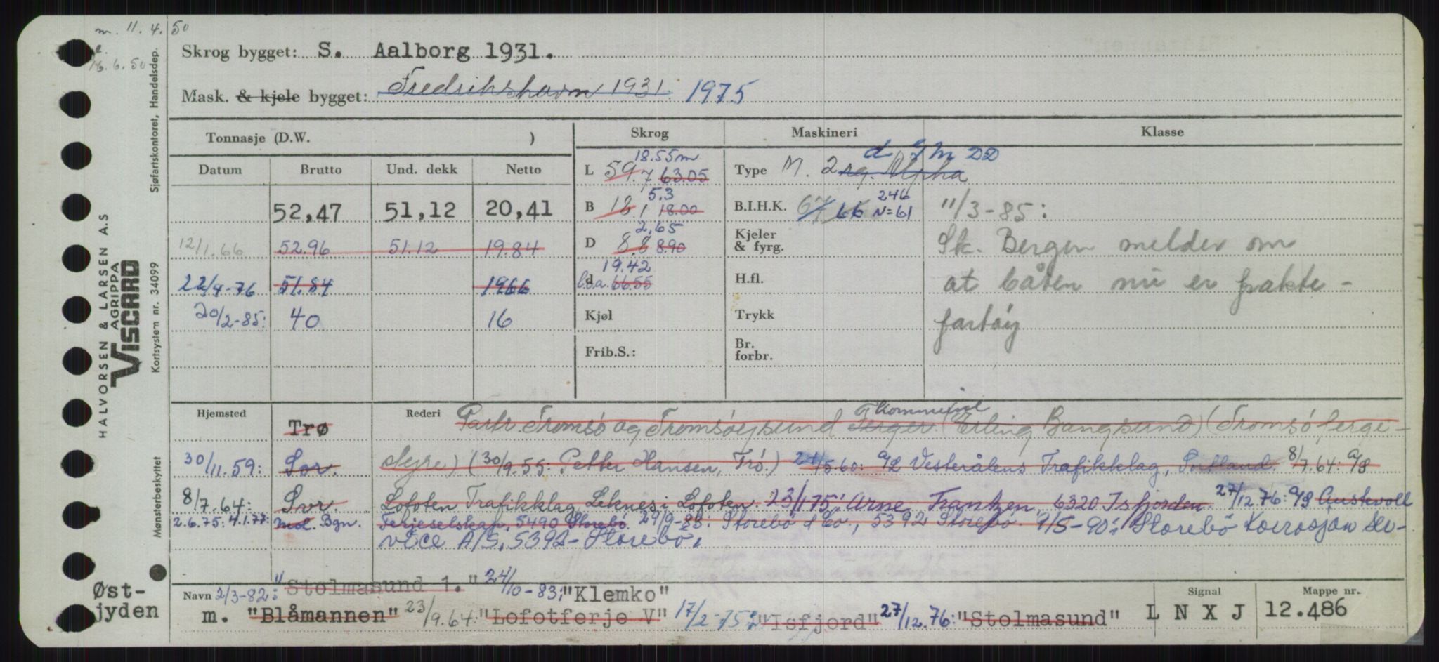 Sjøfartsdirektoratet med forløpere, Skipsmålingen, AV/RA-S-1627/H/Ha/L0003/0001: Fartøy, Hilm-Mar / Fartøy, Hilm-Kol, p. 817