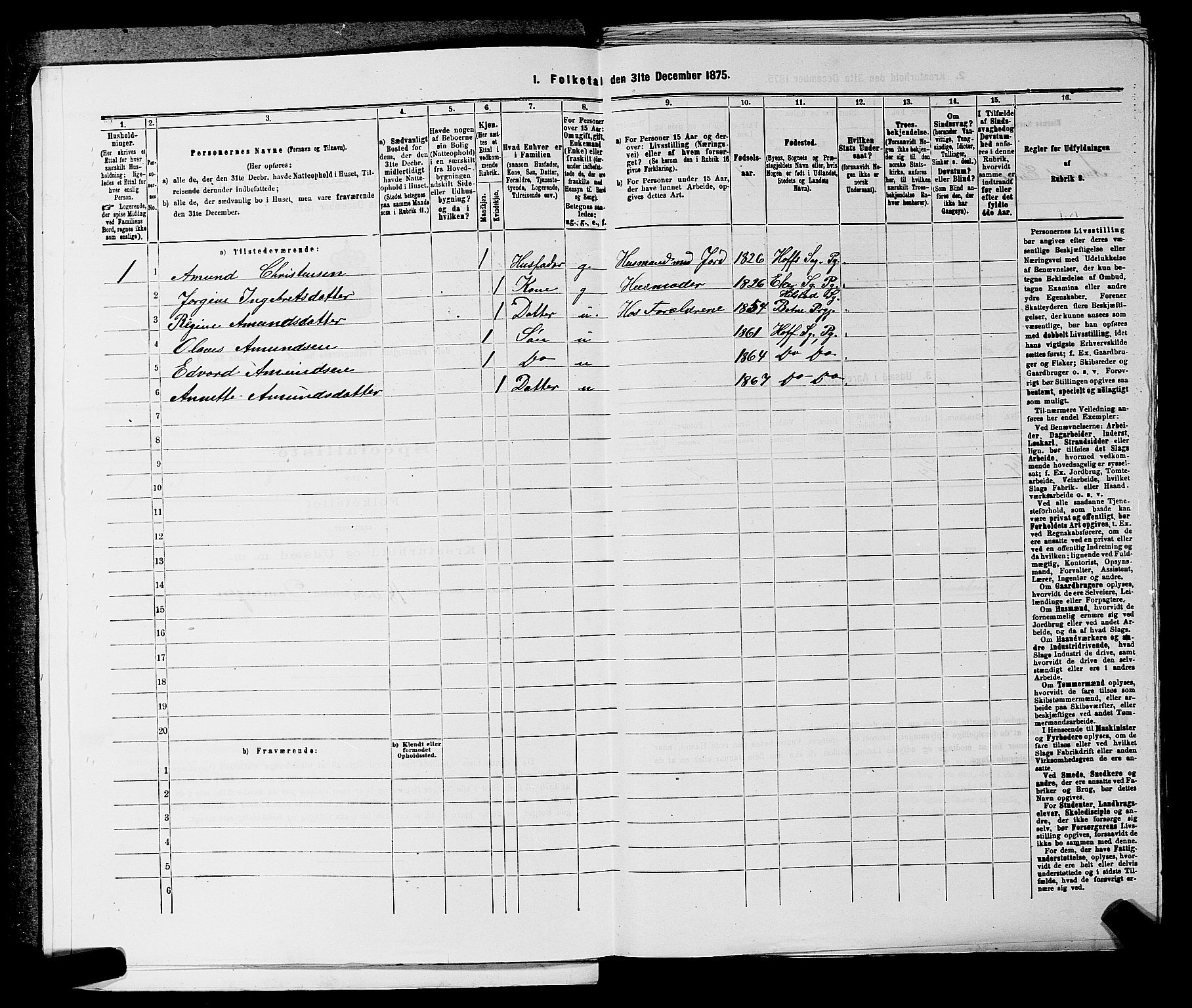 SAKO, 1875 census for 0714P Hof, 1875, p. 50