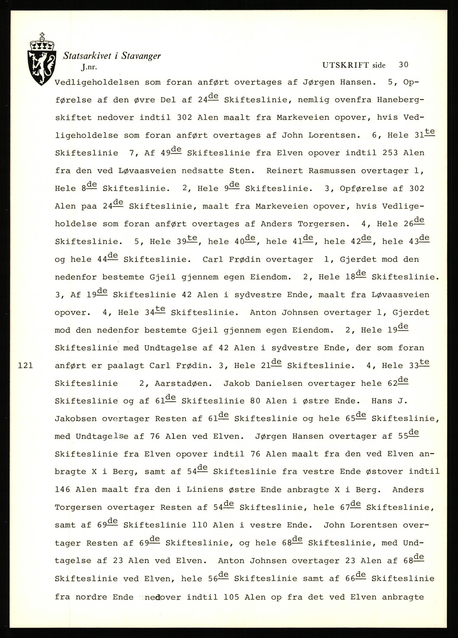 Statsarkivet i Stavanger, AV/SAST-A-101971/03/Y/Yj/L0101: Avskrifter sortert etter gårdsnavn: Årstad - Åse øvre, 1750-1930, p. 352