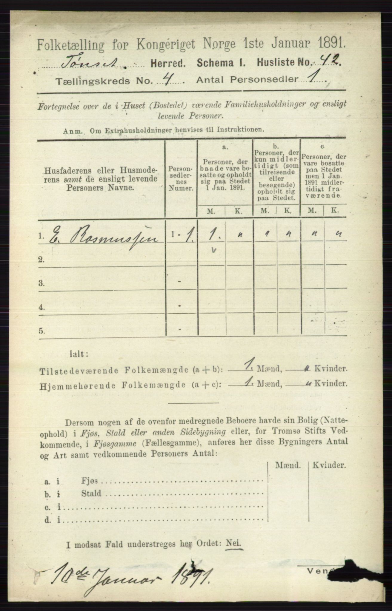 RA, 1891 census for 0437 Tynset, 1891, p. 773