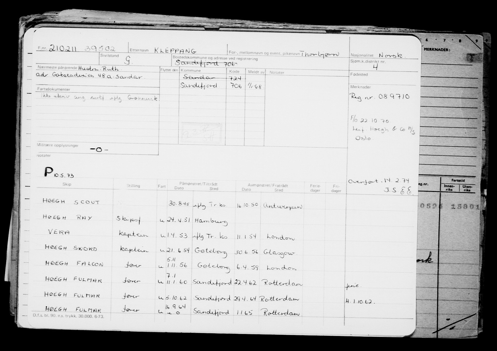 Direktoratet for sjømenn, AV/RA-S-3545/G/Gb/L0094: Hovedkort, 1911, p. 303